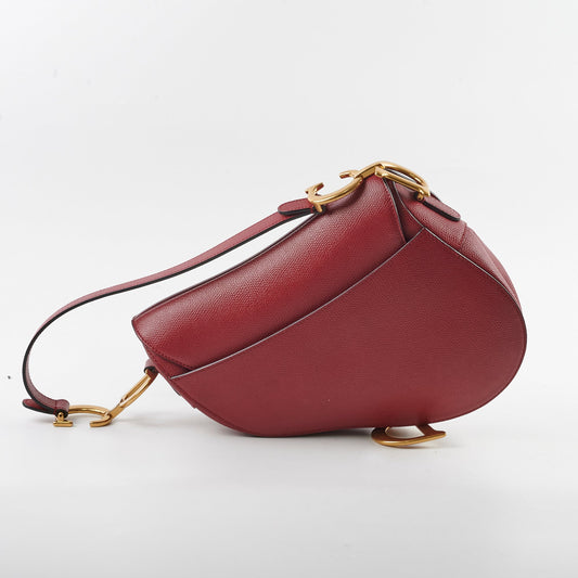 Christian Dior Saddle Bag Burgundy