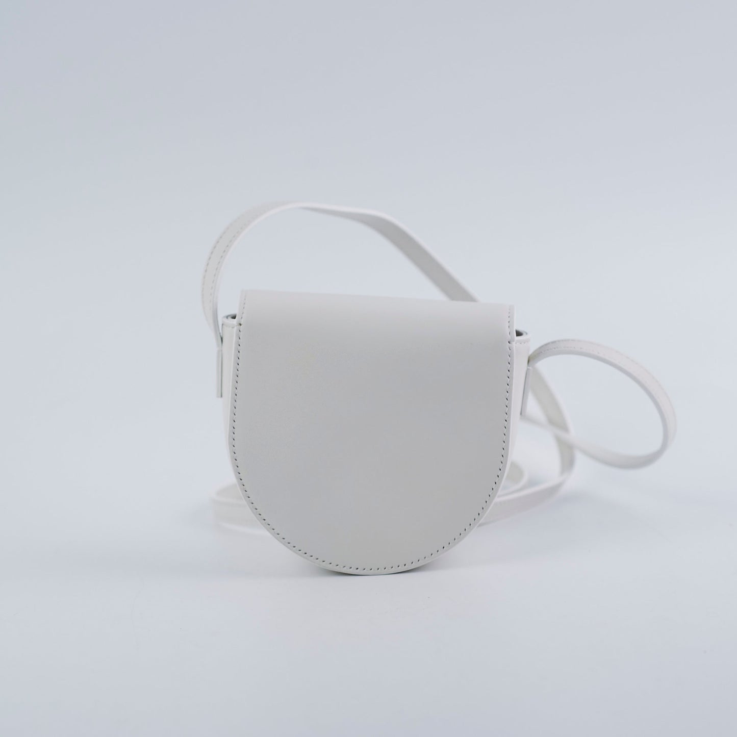 Luxury CELINE Cuir Mini Triomphe White Crossbody Bag