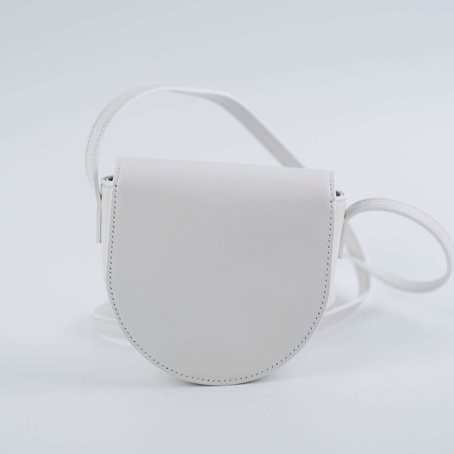 Luxury CELINE Cuir Mini Triomphe White Crossbody Bag