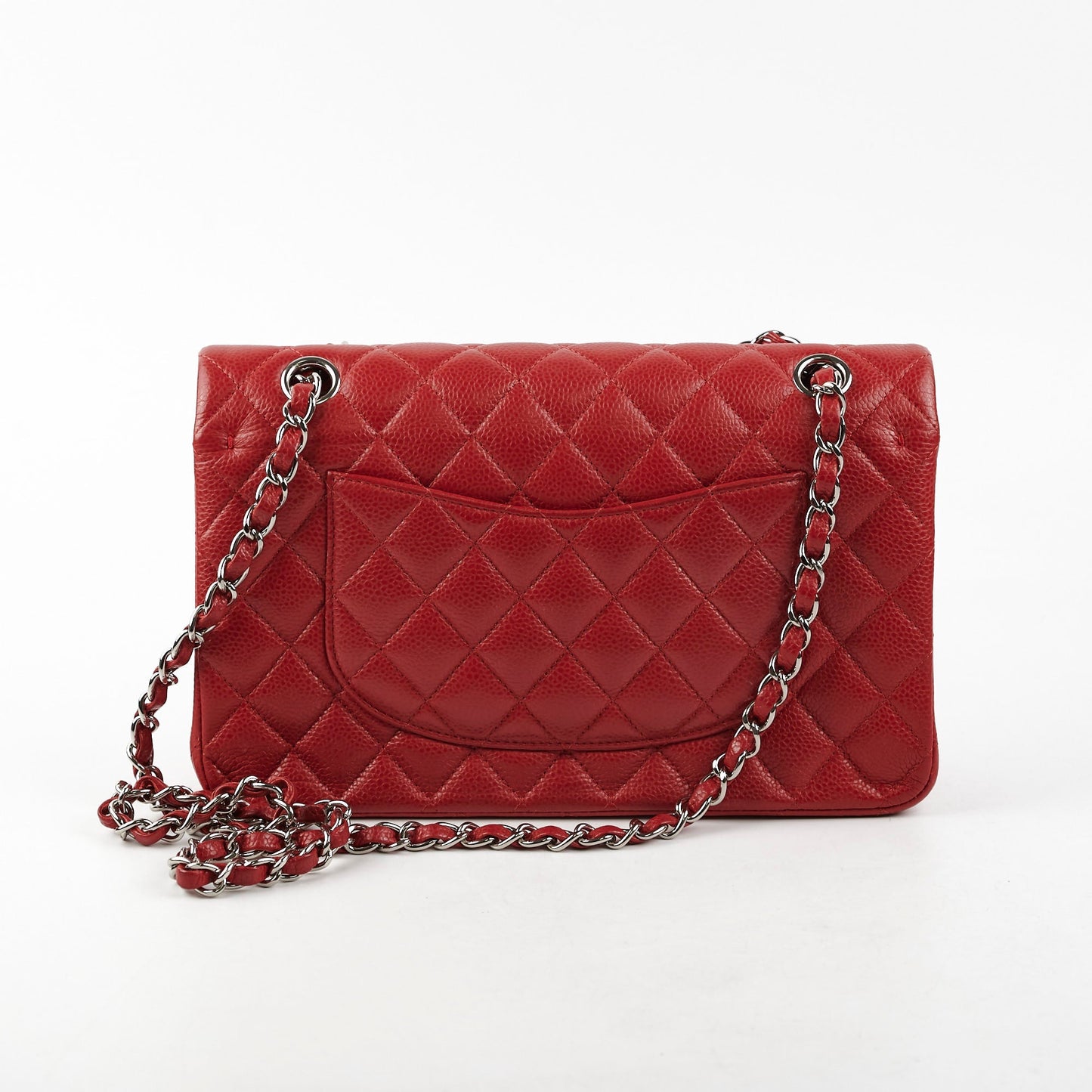 Chanel Classic Medium/Large M/L Caviar Red - Series 18