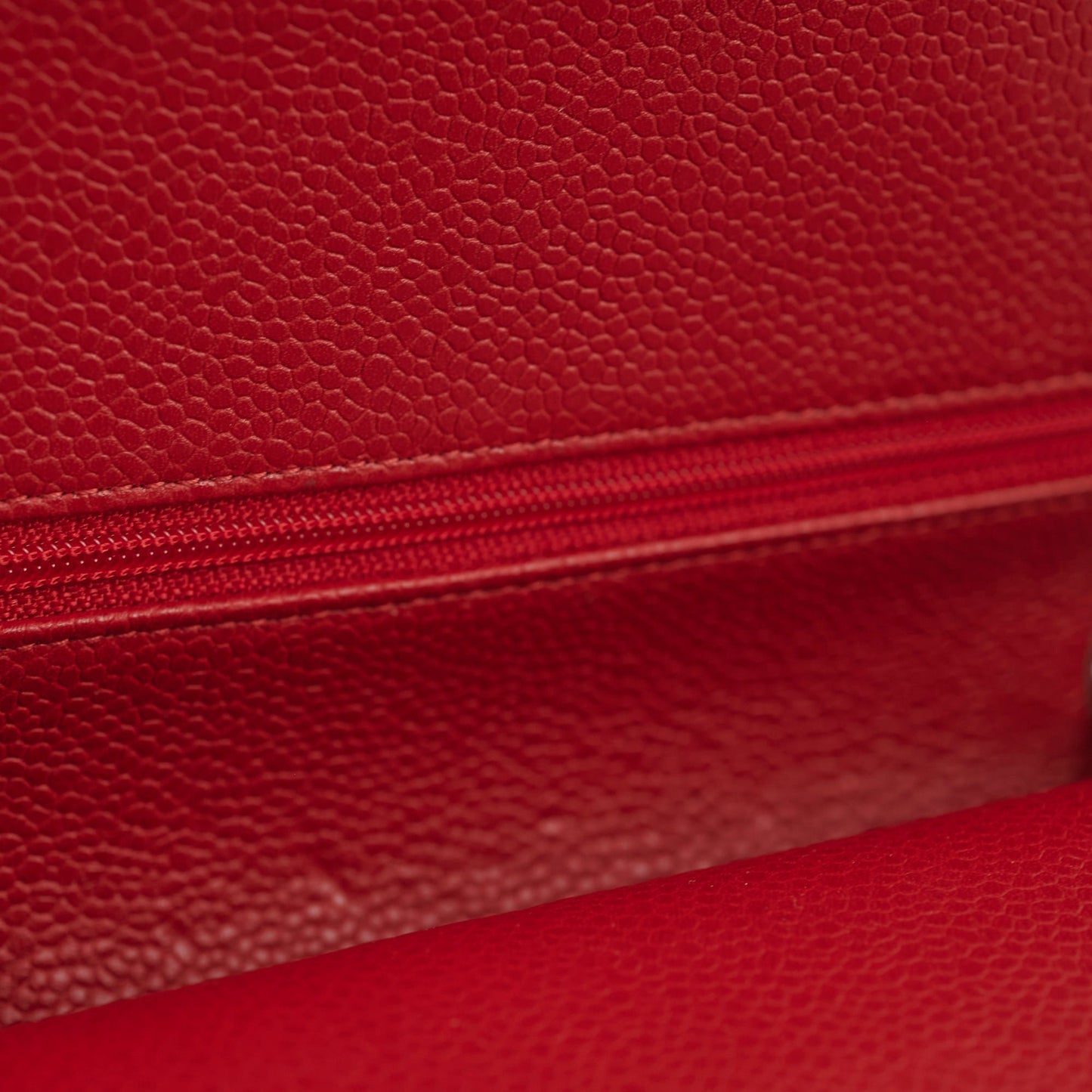 Chanel Classic Medium/Large M/L Caviar Red - Series 18