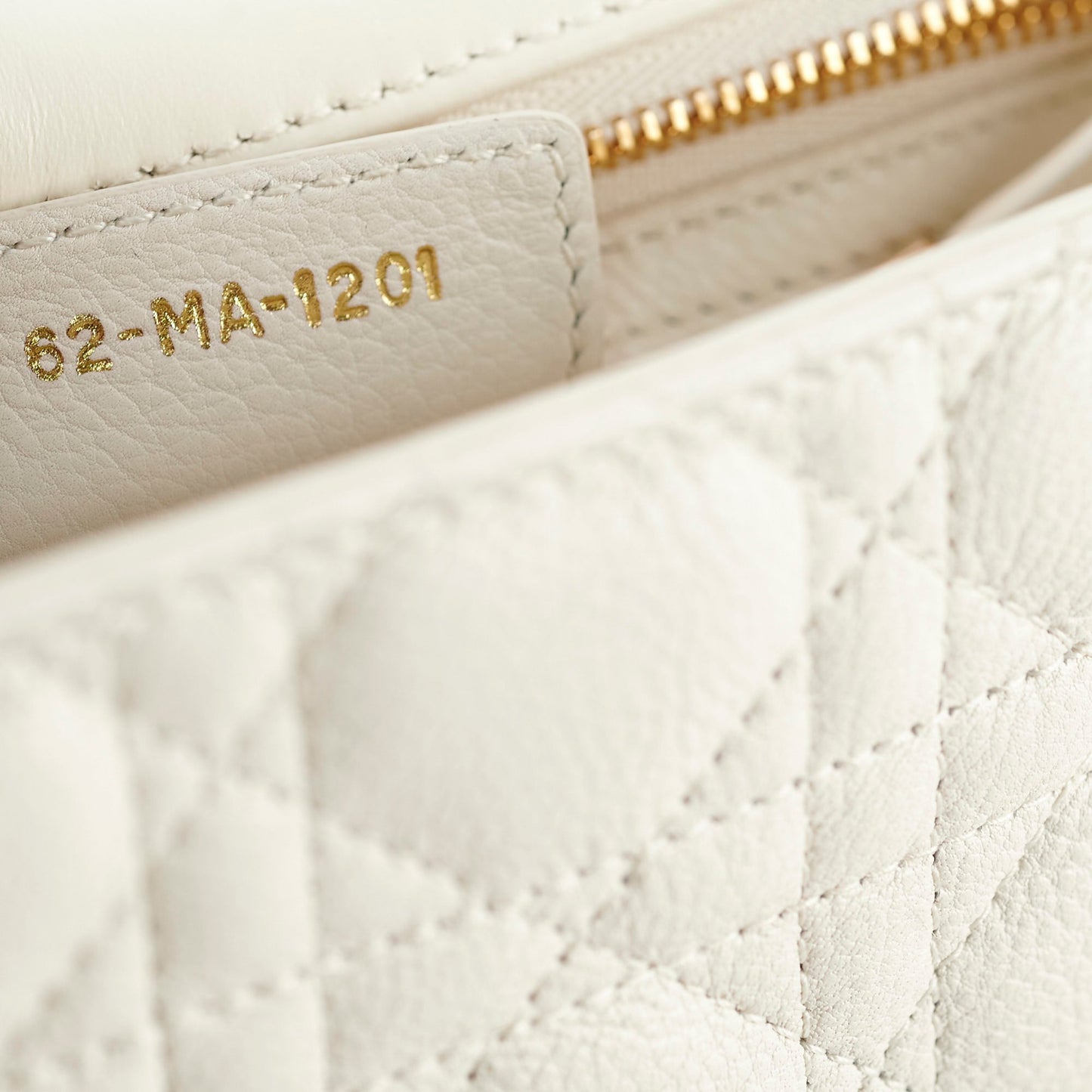 Christian Dior Medium Caro Cannage Bag White