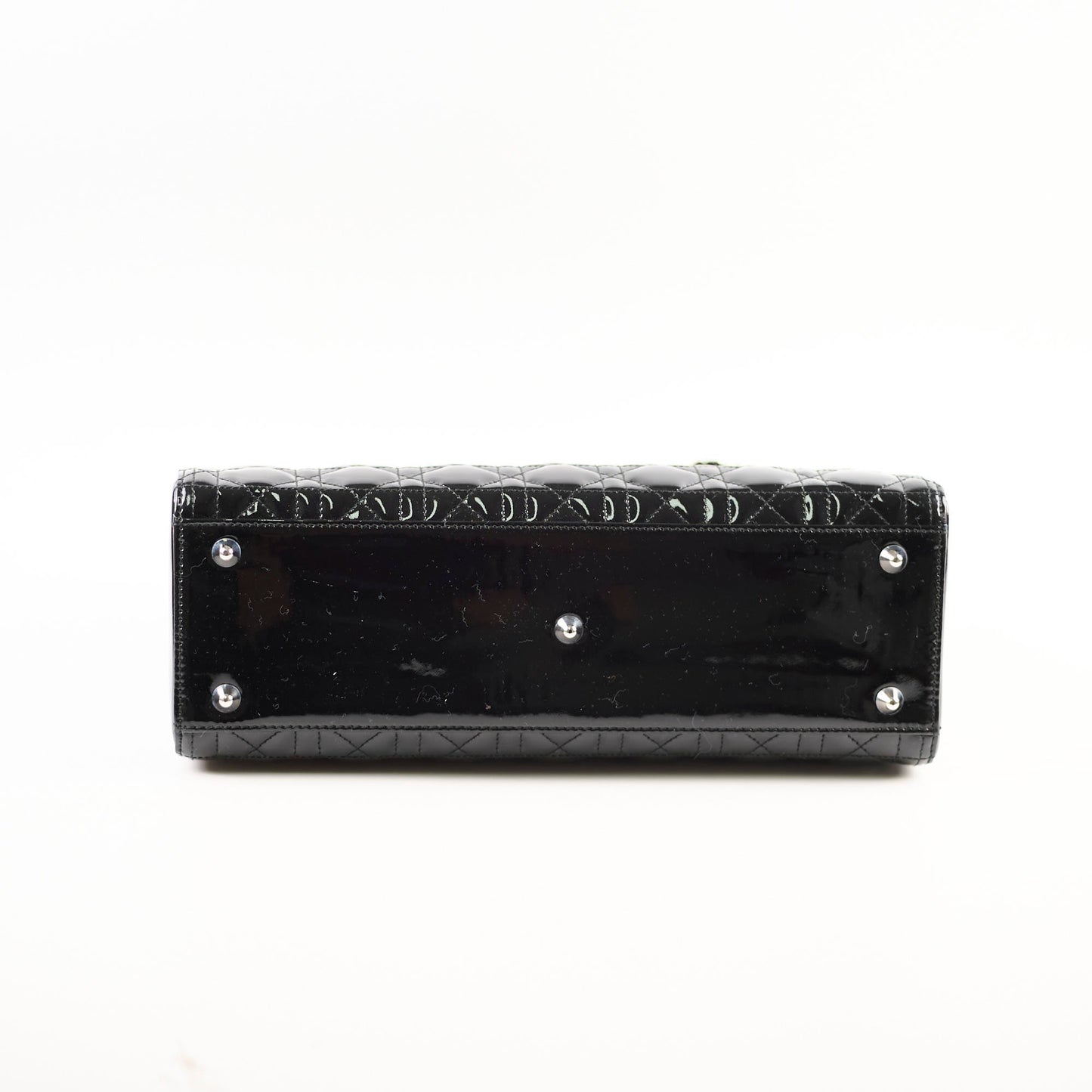 Christian Dior Large Lady Dior Black Patent