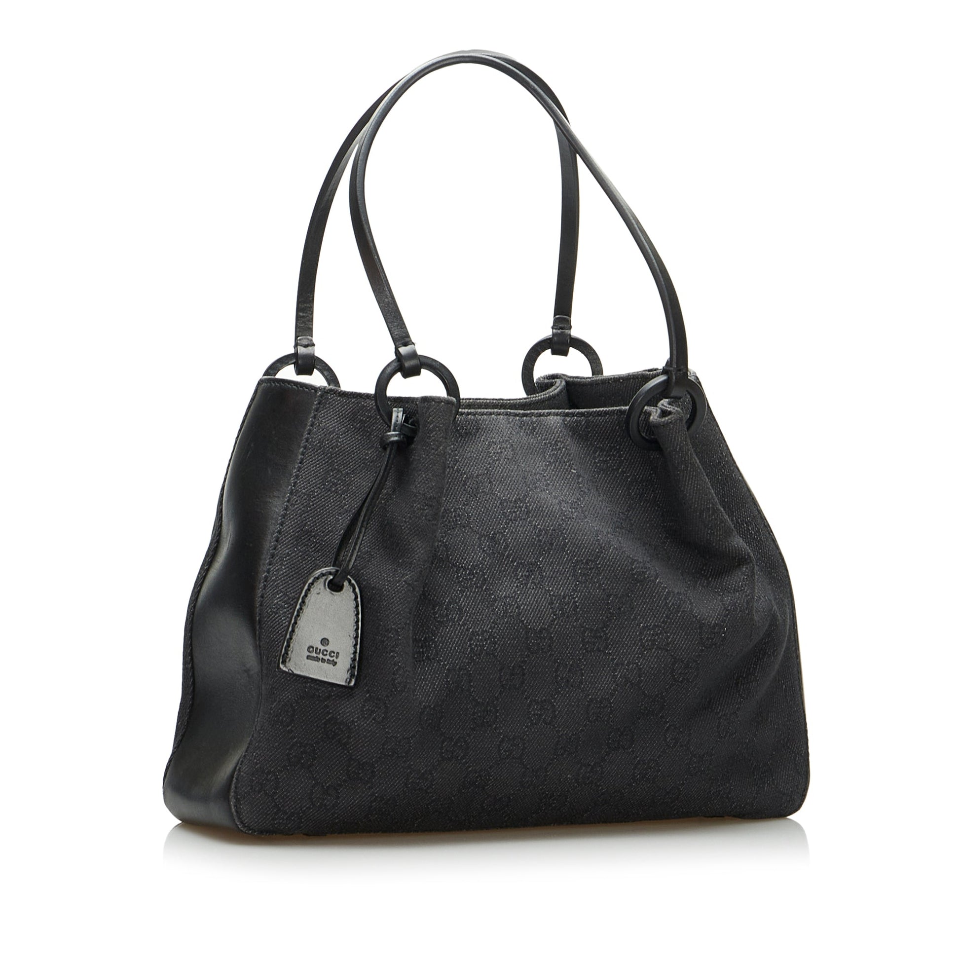 Gucci Leather Canvas Tote