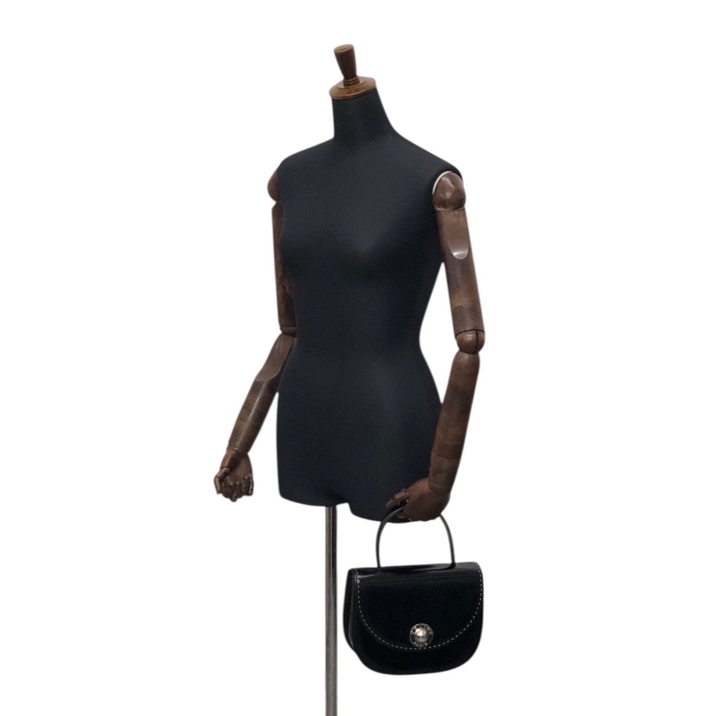 CELINE Starball Round Handbag Black 2ngrau