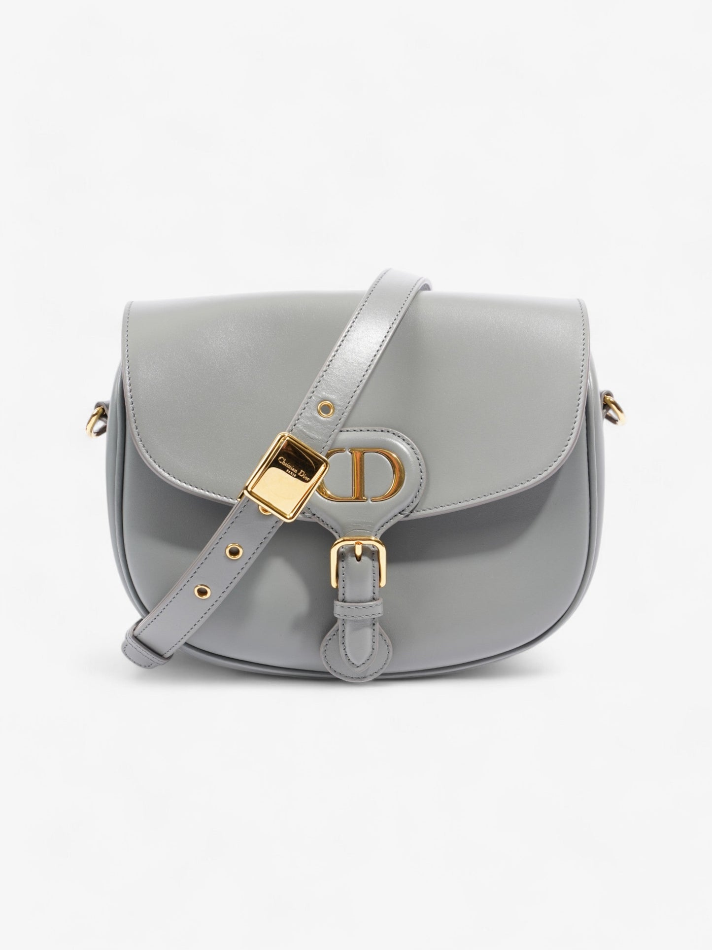 Christian Dior Bobby Grey Calfskin Leather Medium