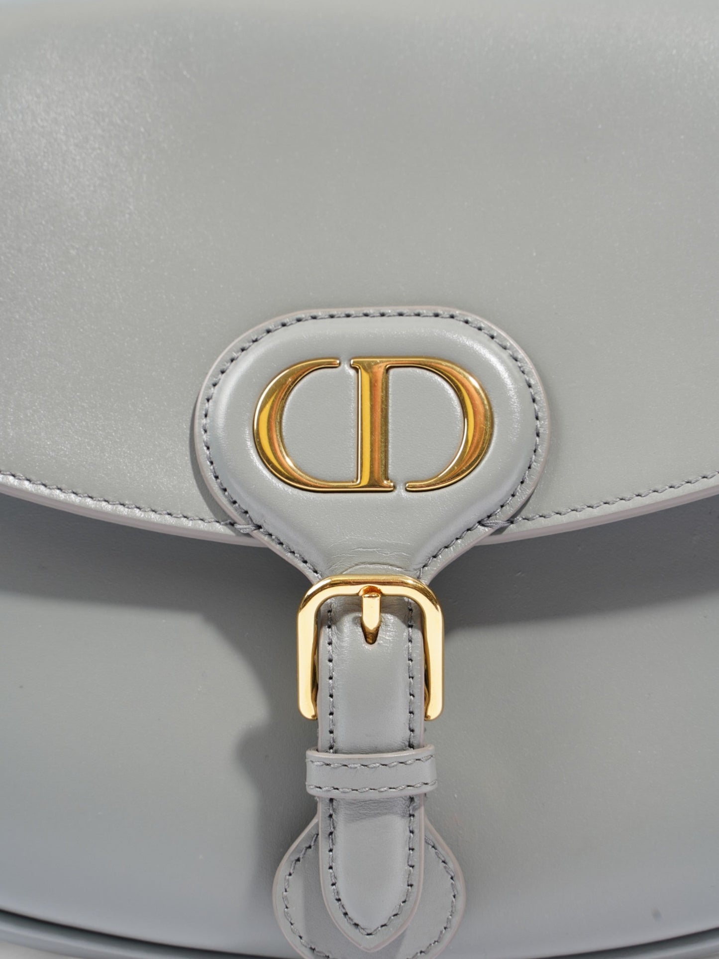 Christian Dior Bobby Grey Calfskin Leather Medium