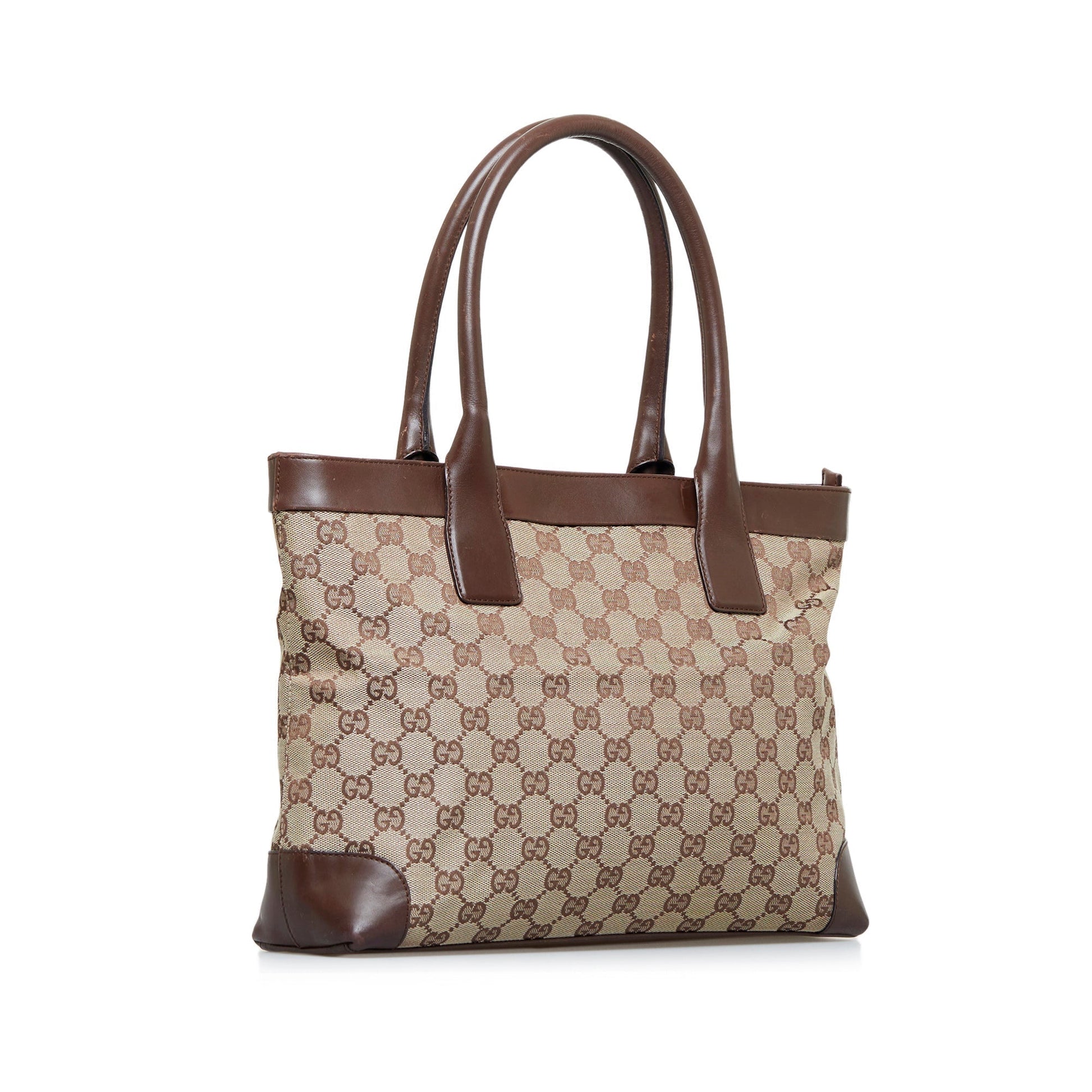 Gucci Lou Leather Canvas Tote