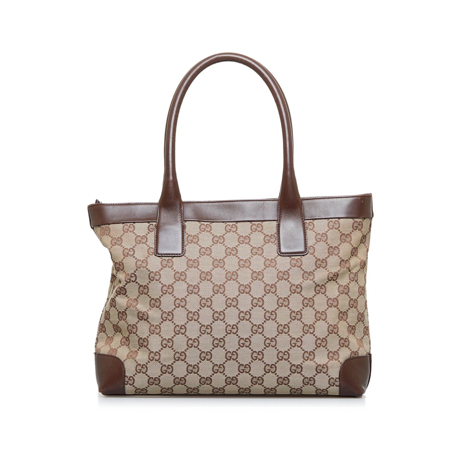 Gucci Lou Leather Canvas Tote