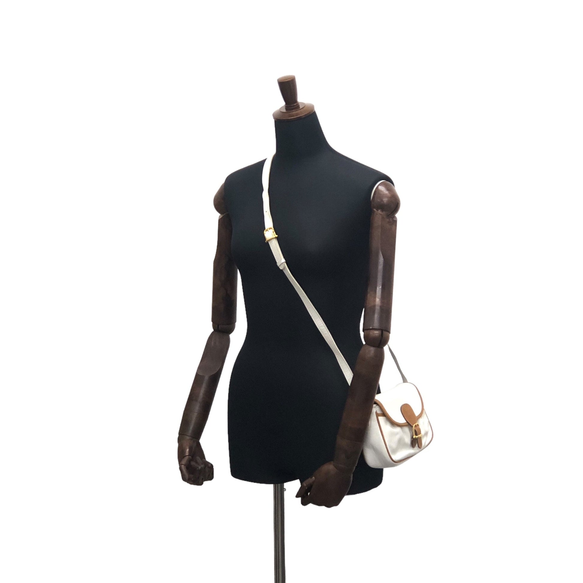 CELINE Front Buckle Shoulder bag White