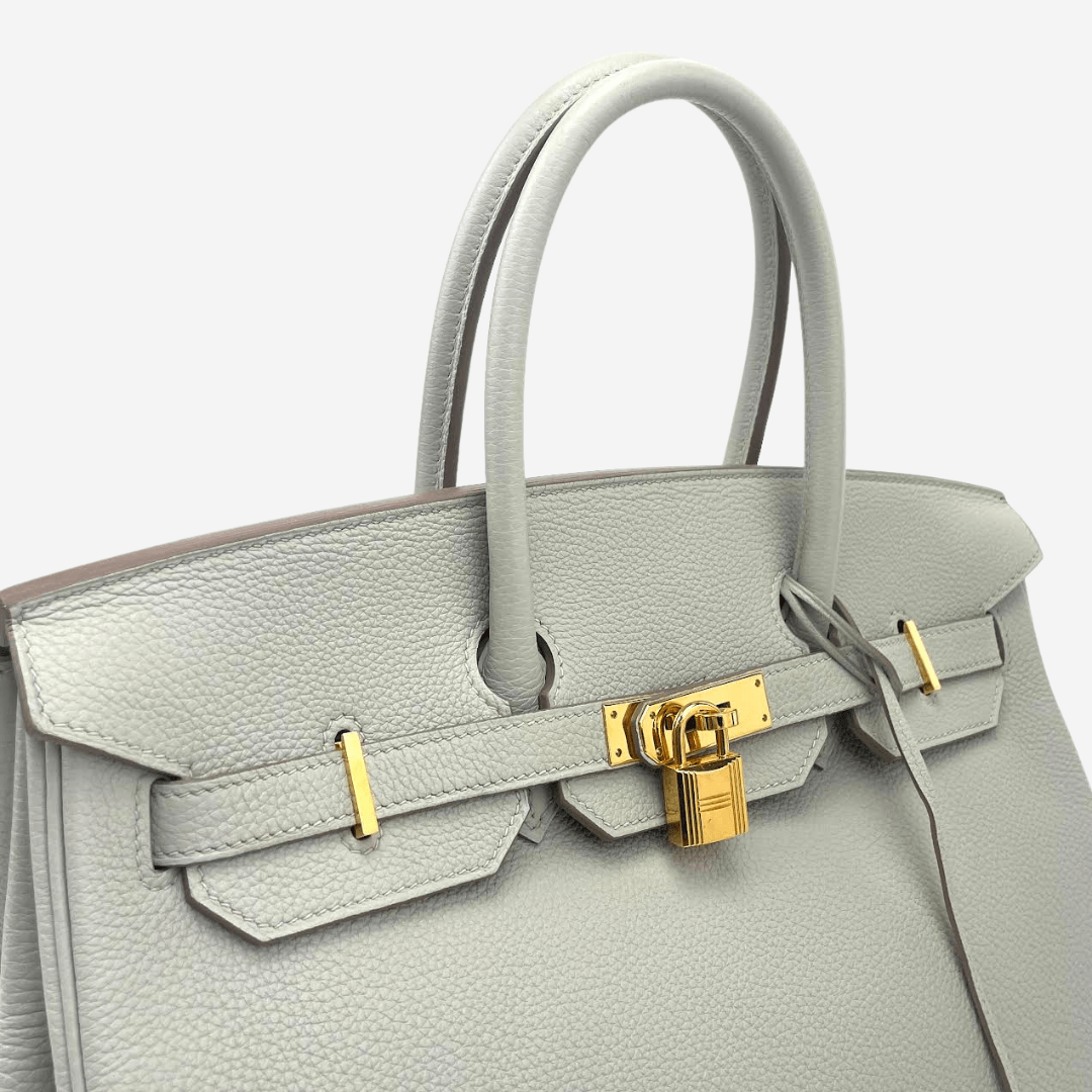 HERMÈS Togo Birkin 35 Gris Perle Pearl Gray w/ Gold