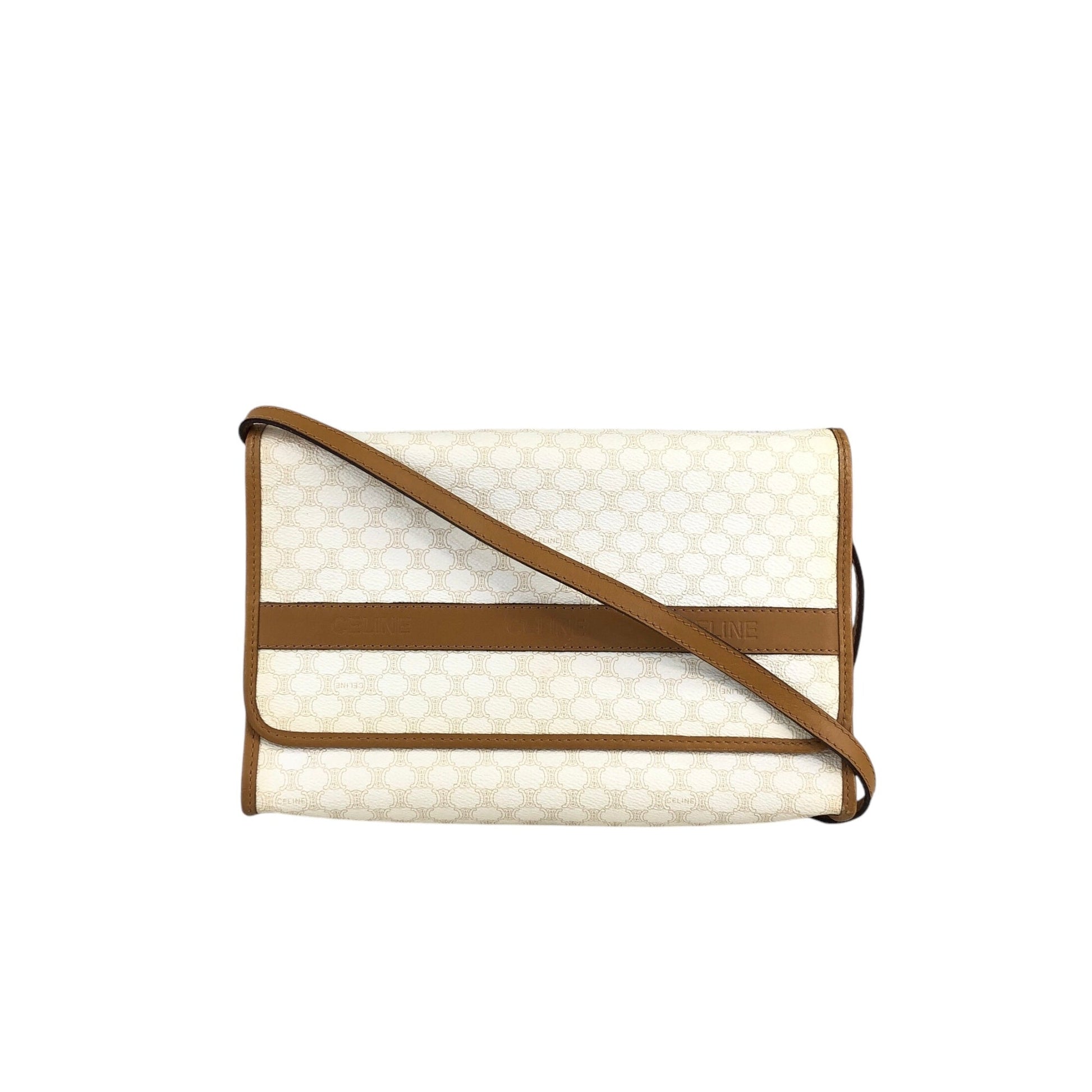 CELINE Macadam Shoulder bag White cwjrtc