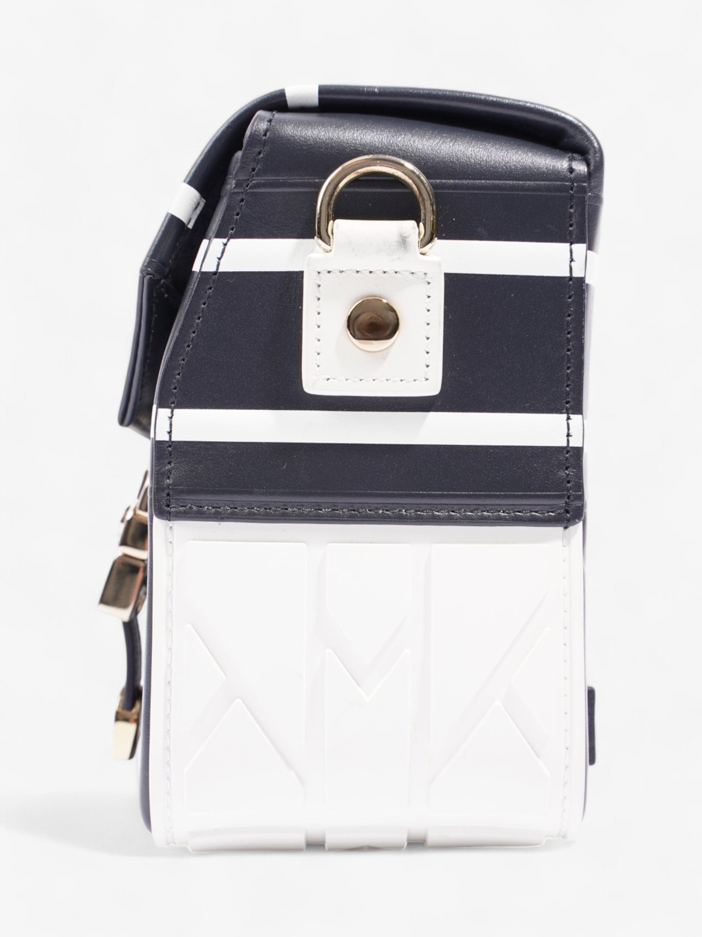 Christian Dior Diorcamp Bag Navy / White Leather Small
