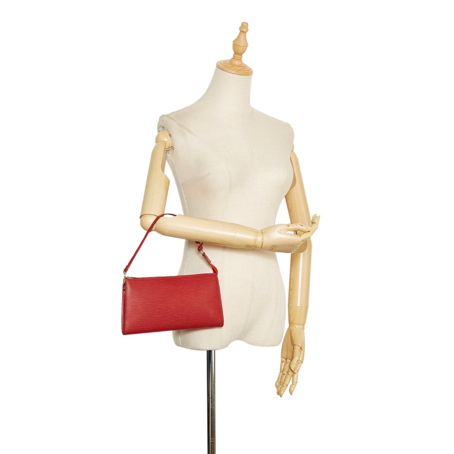 LOUIS VUITTON Epi Pochette Accessoires Red Clutch