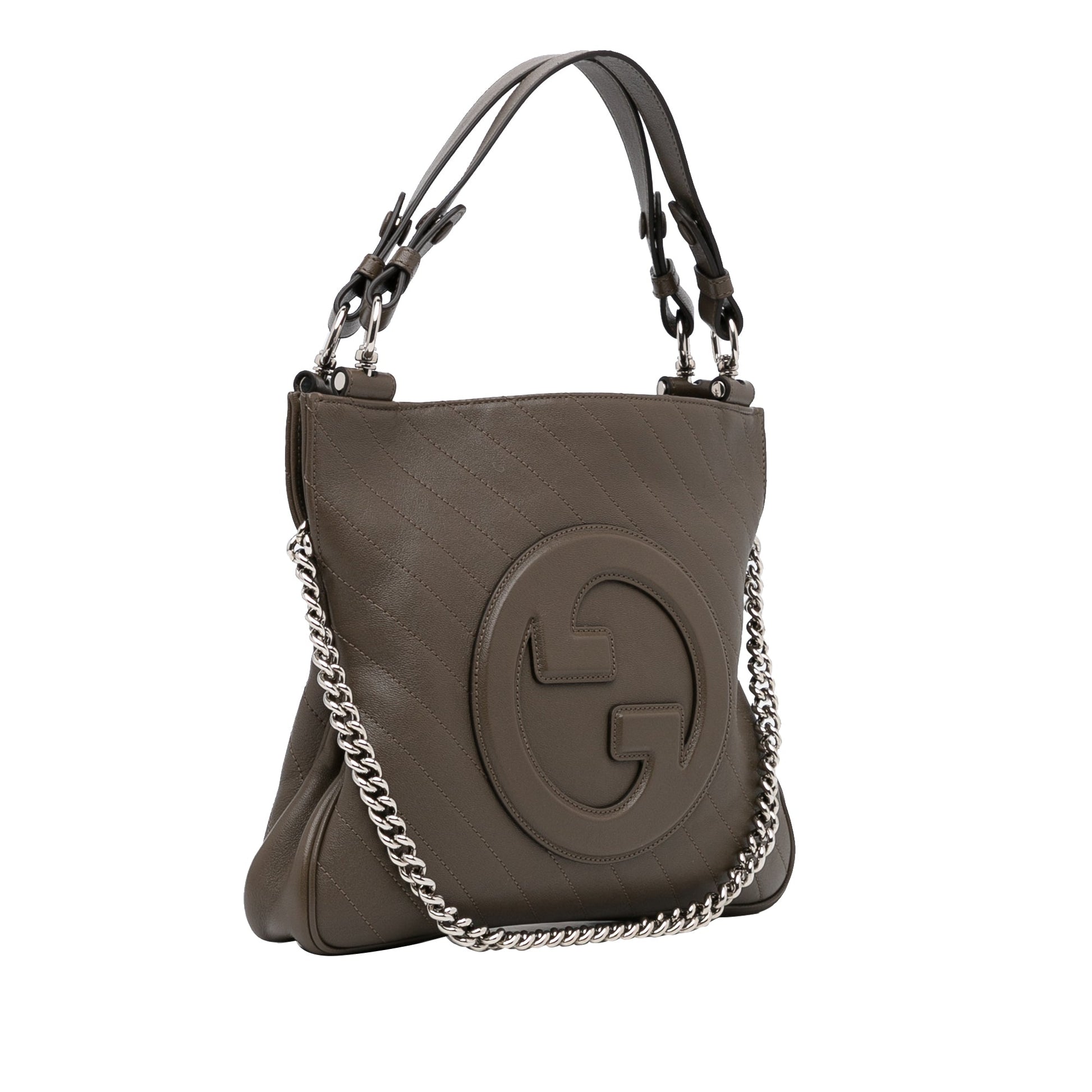Gucci Blondie Brown Leather Quilted Shoulder Bag