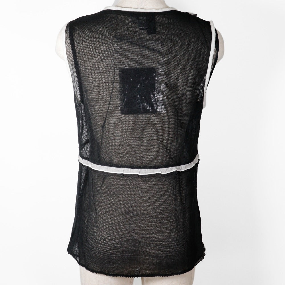 Chanel Sleeveless Tank Top Cotton Black Classic Flap Tote