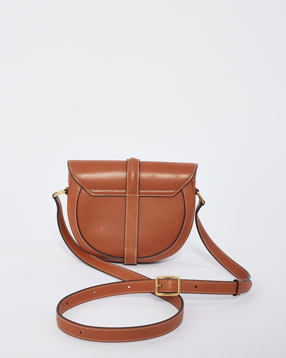 Celine Tan Leather Small Besace Shoulder Bag