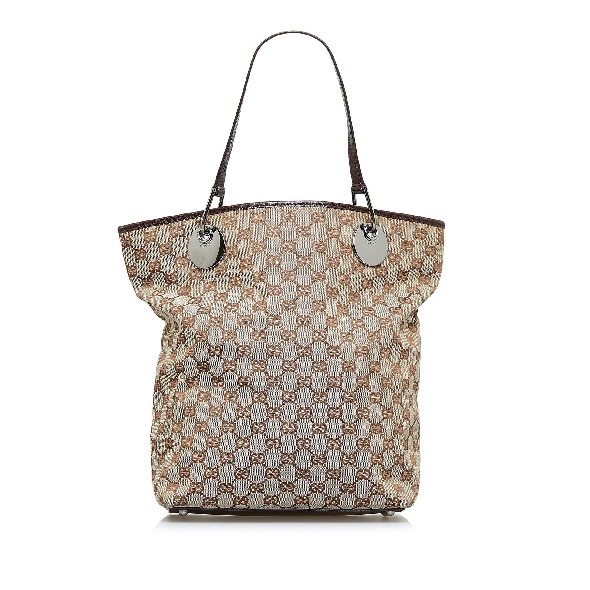 Gucci Leather Canvas Tote