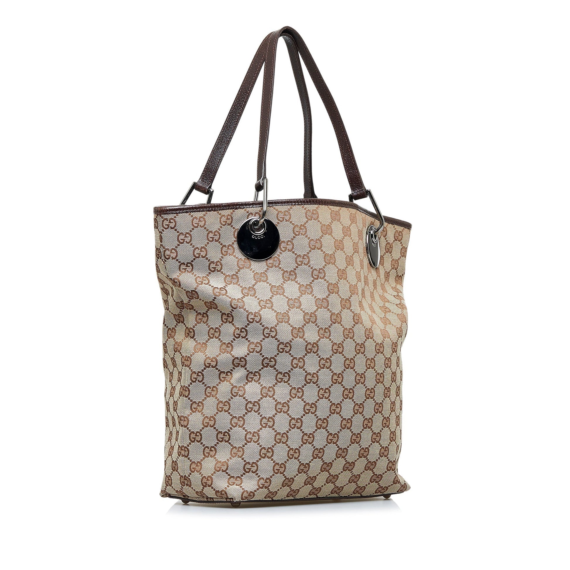 Gucci Leather Canvas Tote