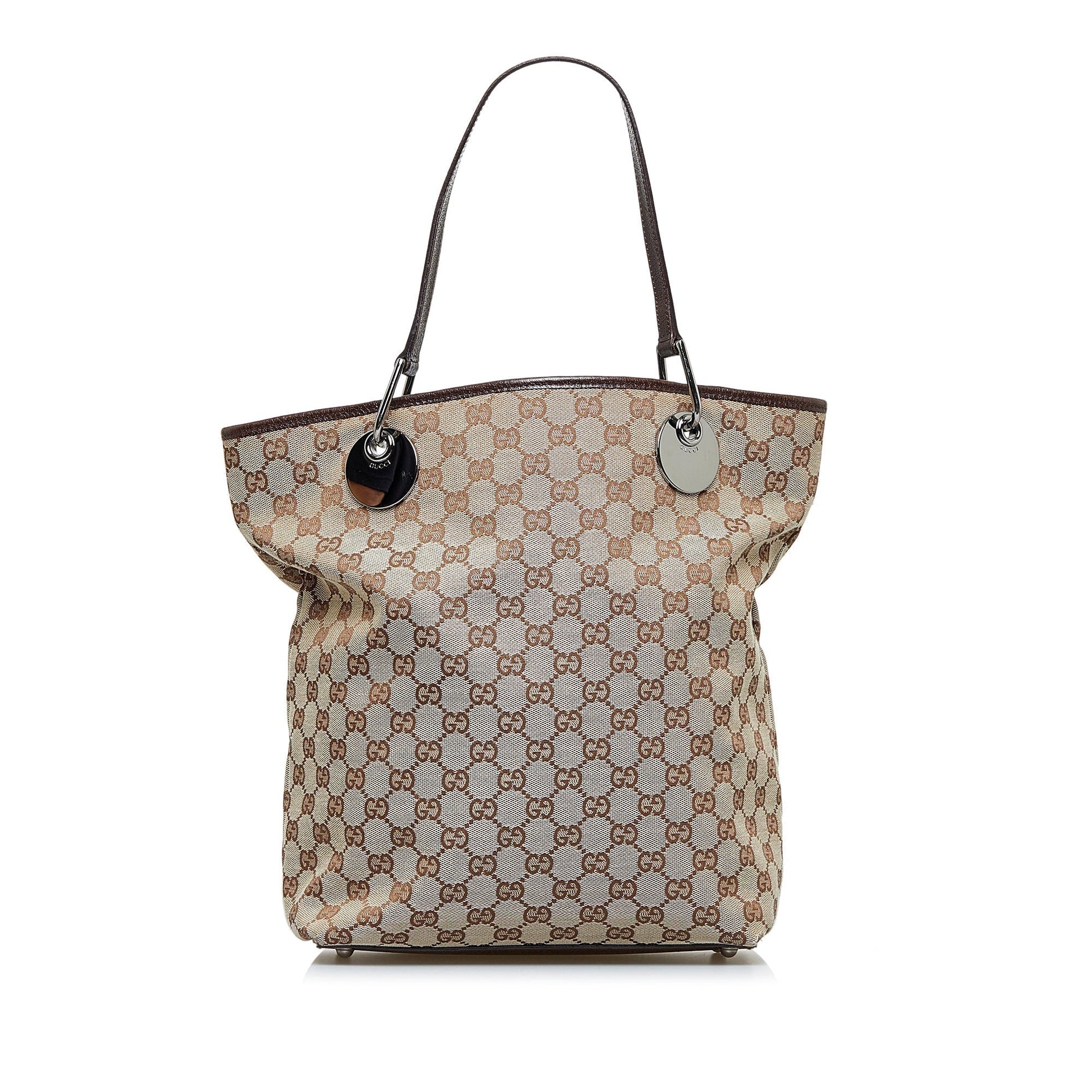 Gucci Leather Canvas Tote