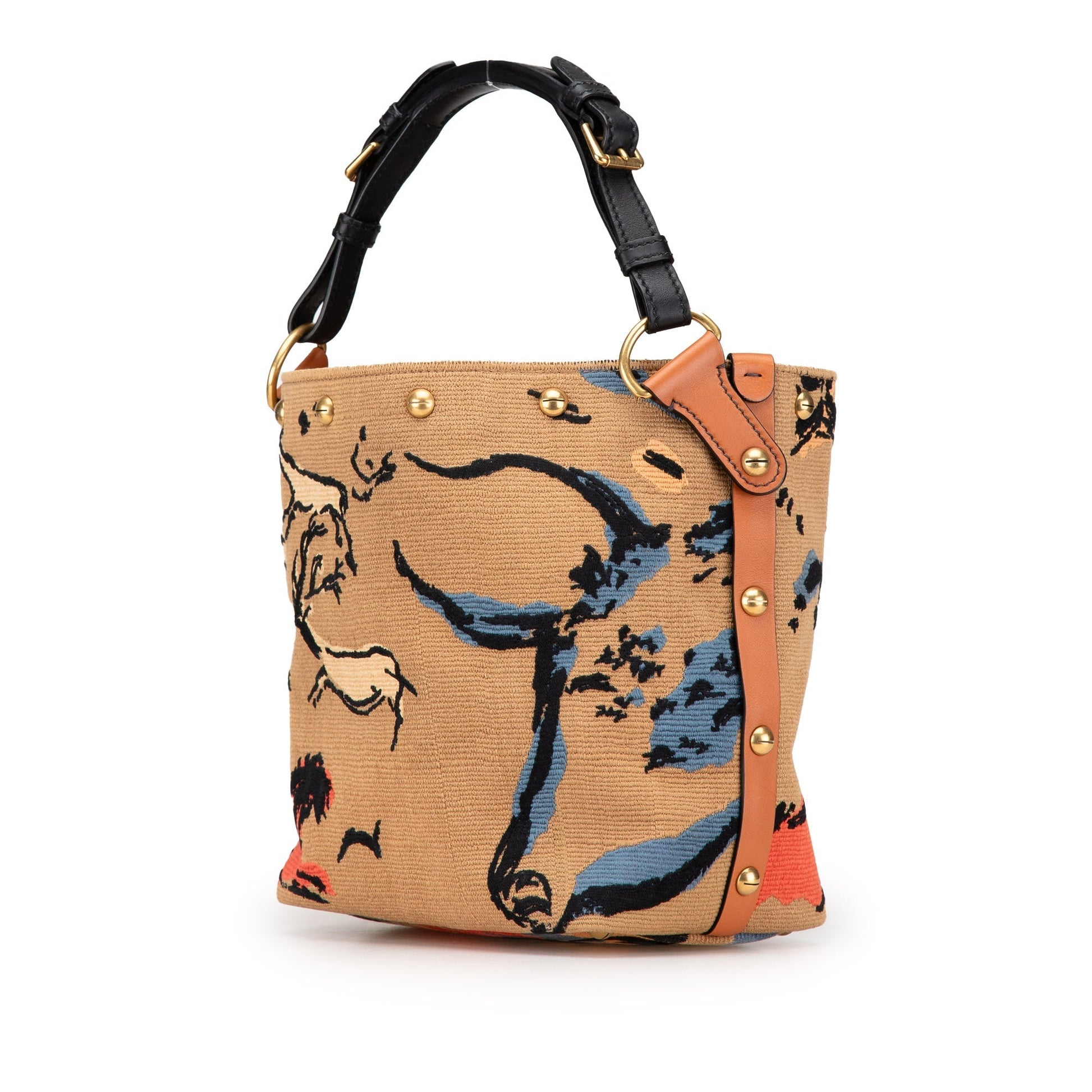Dior Leather Canvas Handbag