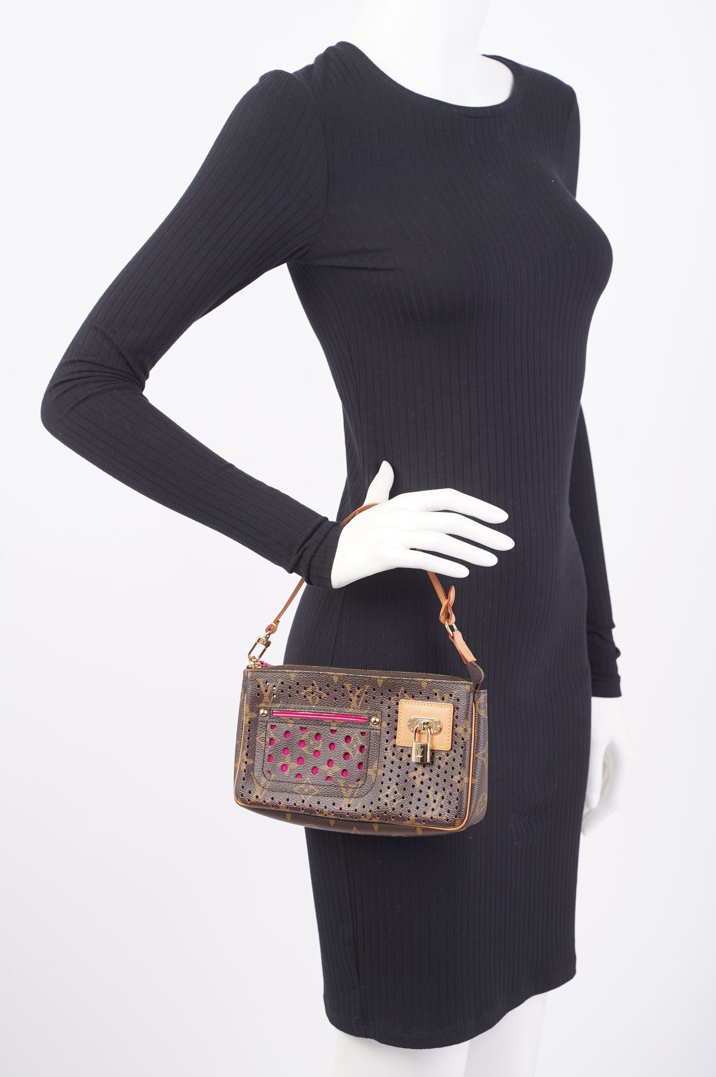 Louis Vuitton Monogram Perforated Pochette Accessoires Monogram Canvas Clutch