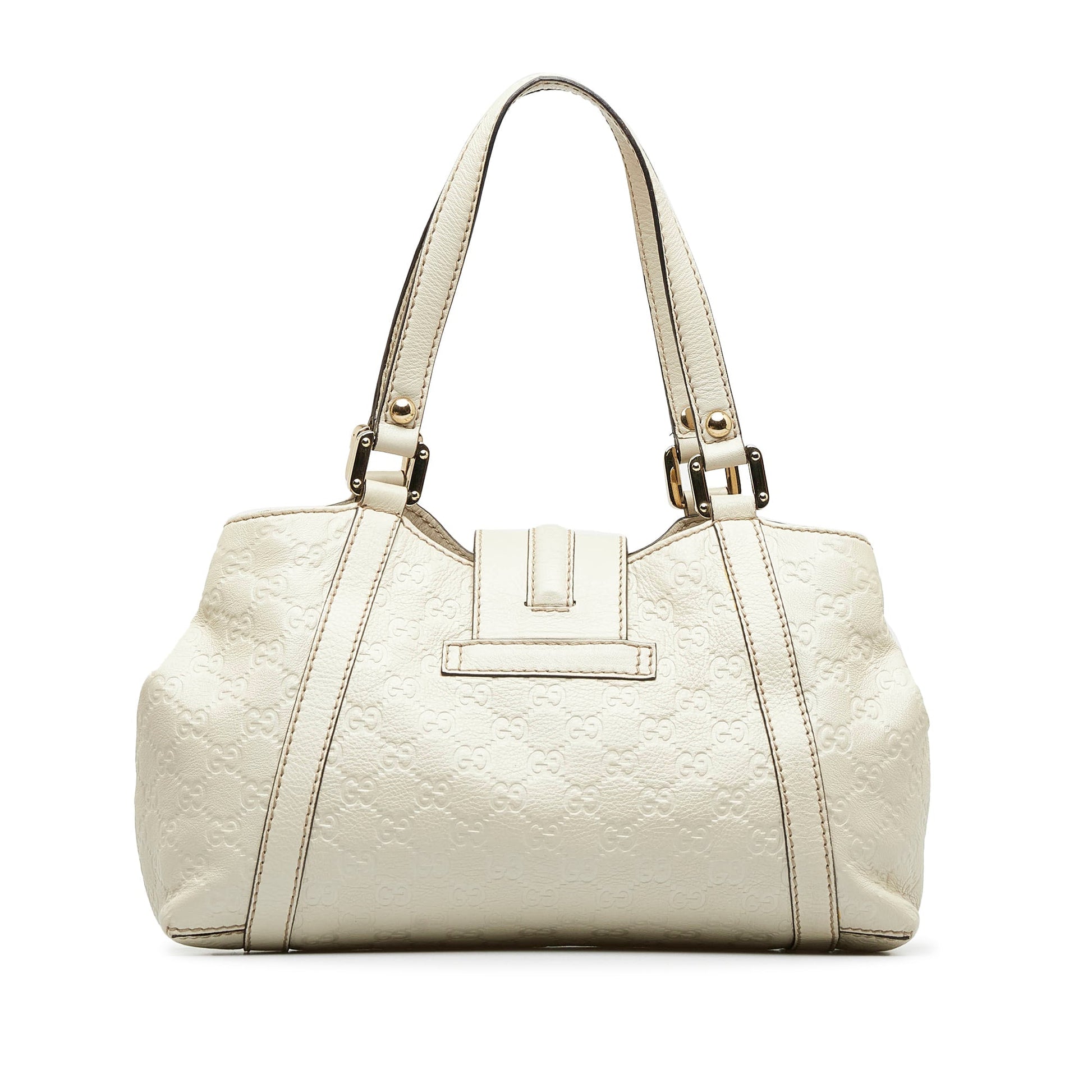 Gucci Guccissima White Leather Tote Style 1