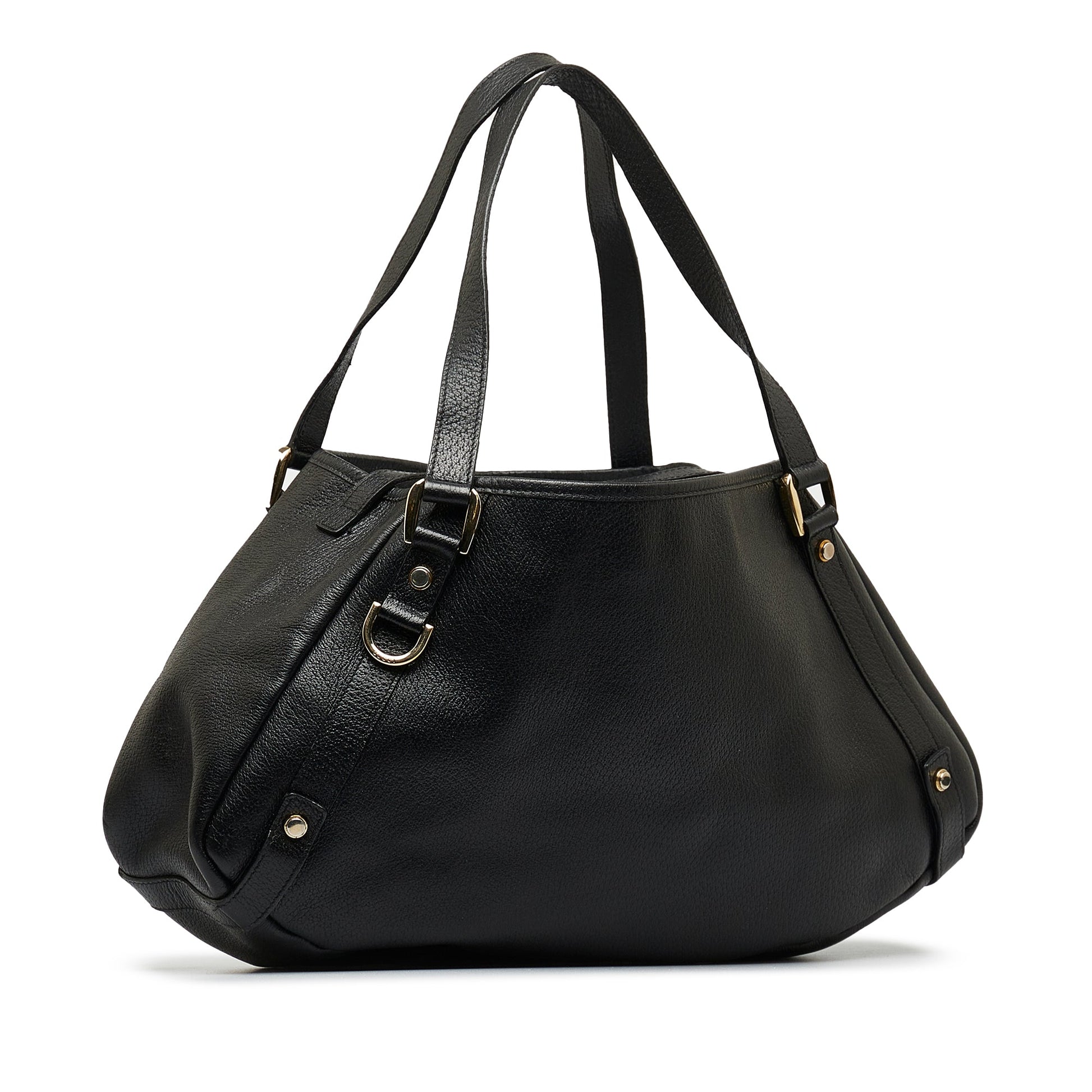 Gucci Abbey Black Leather Tote Style 1