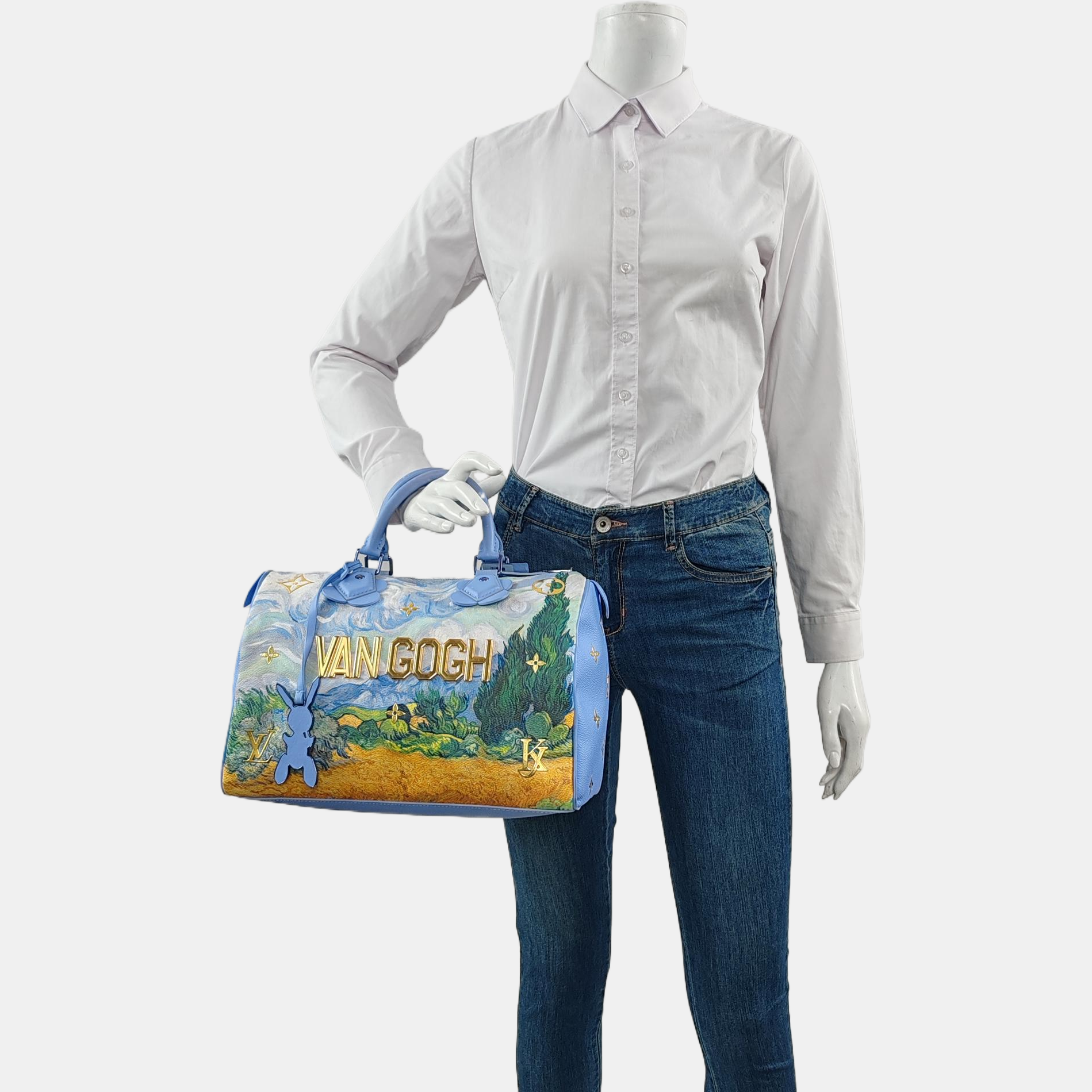 Louis Vuitton x Jeff Koons Speedy 30 Van Gogh Top Handle Bag