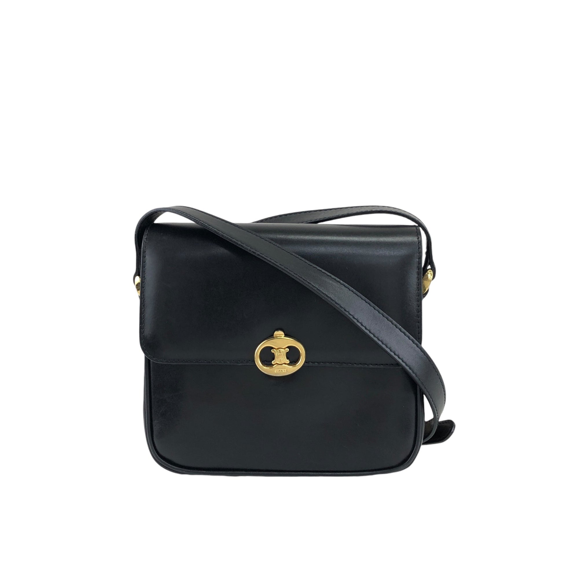 CELINE Crossbody Shoulder bag Black p2ahhd