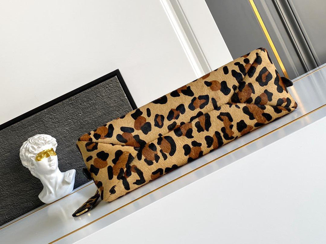 Prada Leopard Hobo Handbag