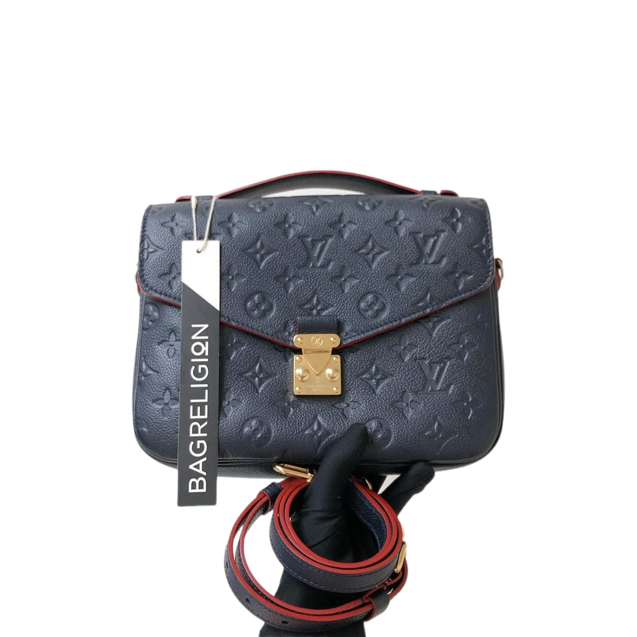 Louis-Vuitton Louis Vuitton Pochette Metis Leather Monogram Marine Blue