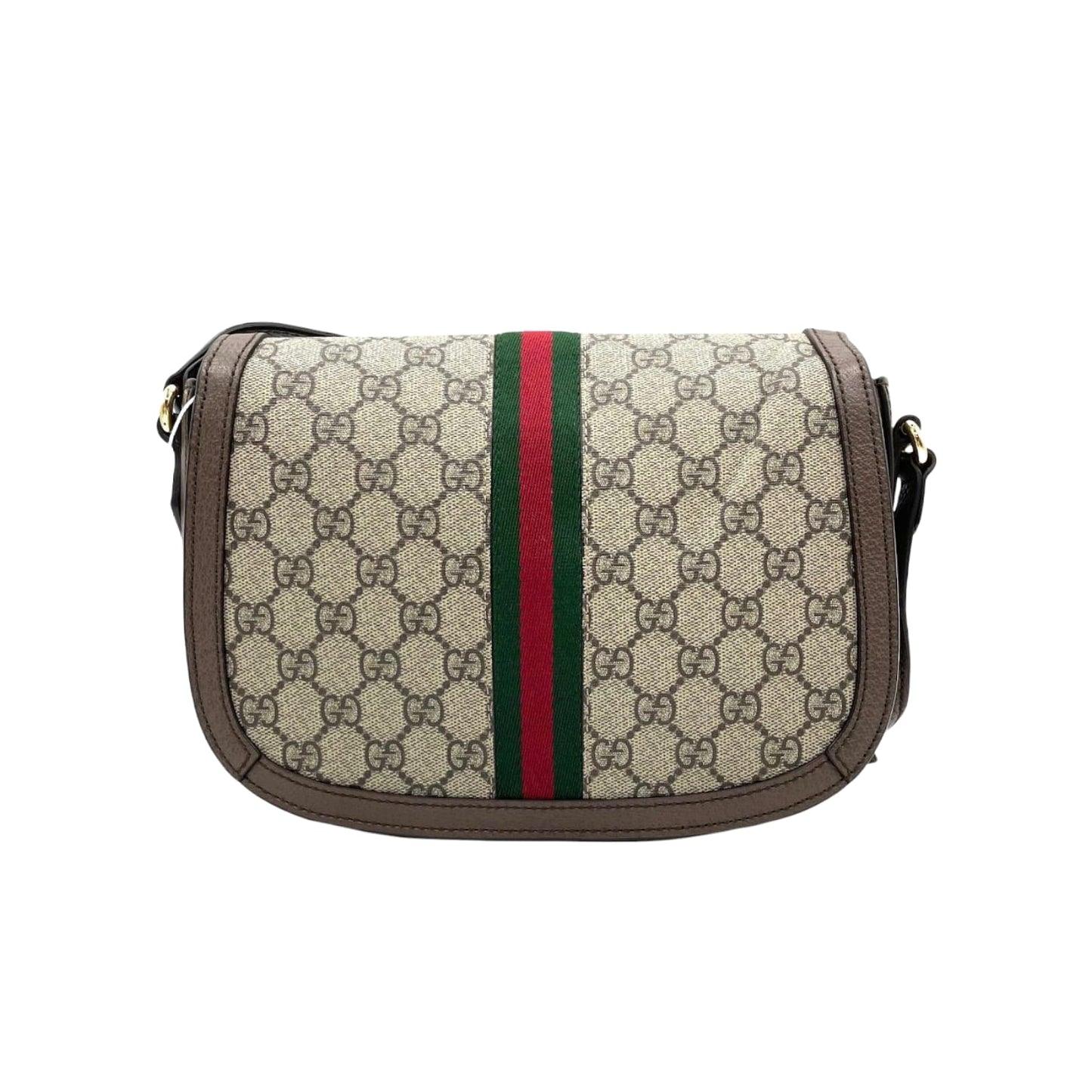 Gucci Lou Leather Canvas Shoulder Bag