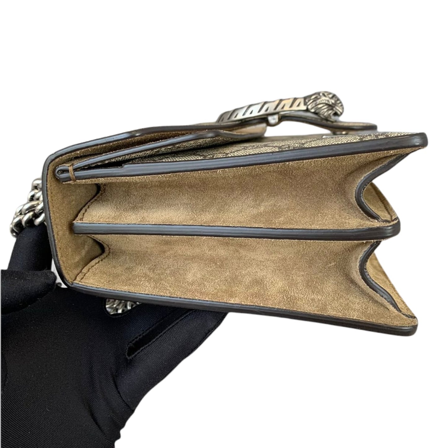 Gucci Monogram Chain Leather Shoulder Bag