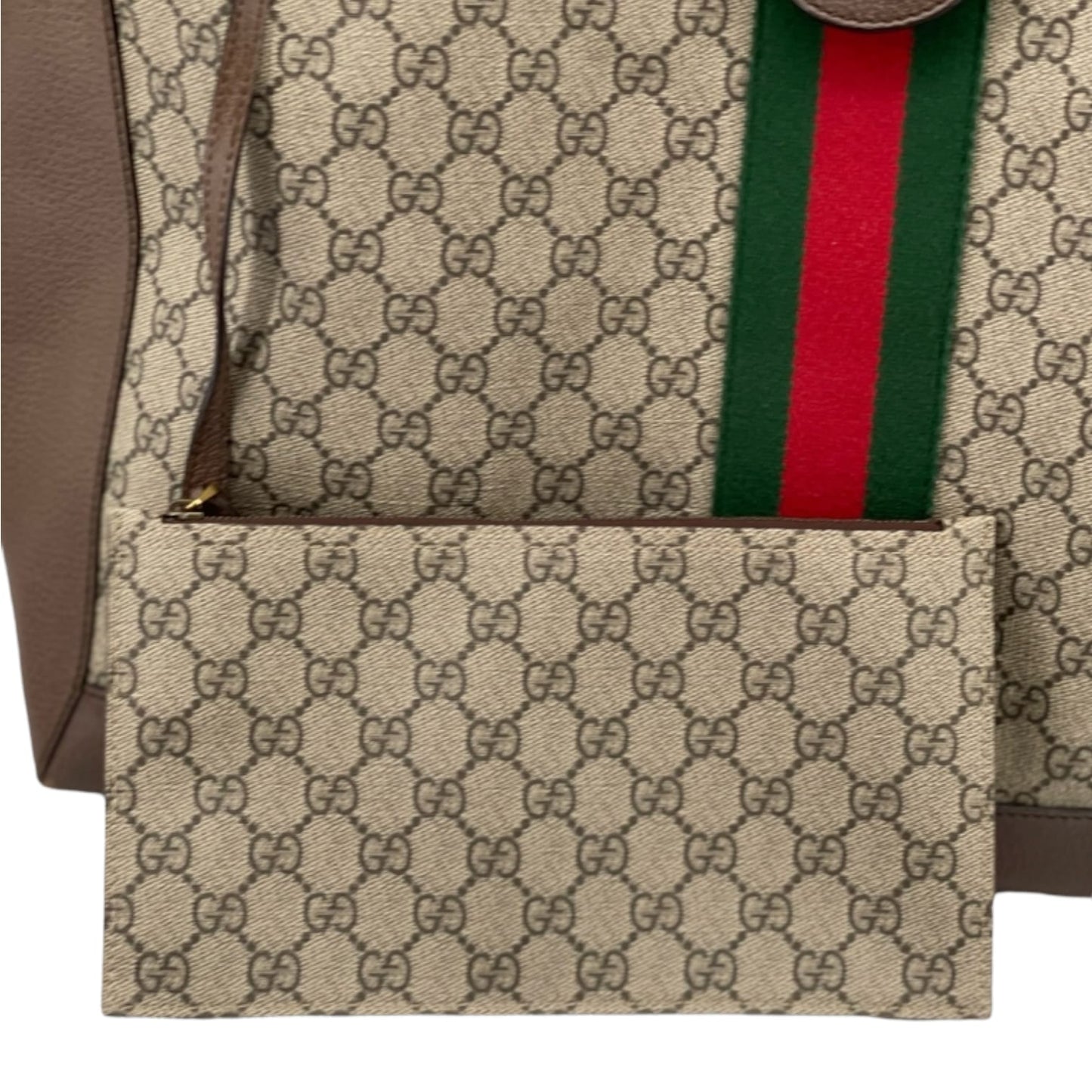 Gucci Leather Canvas Tote