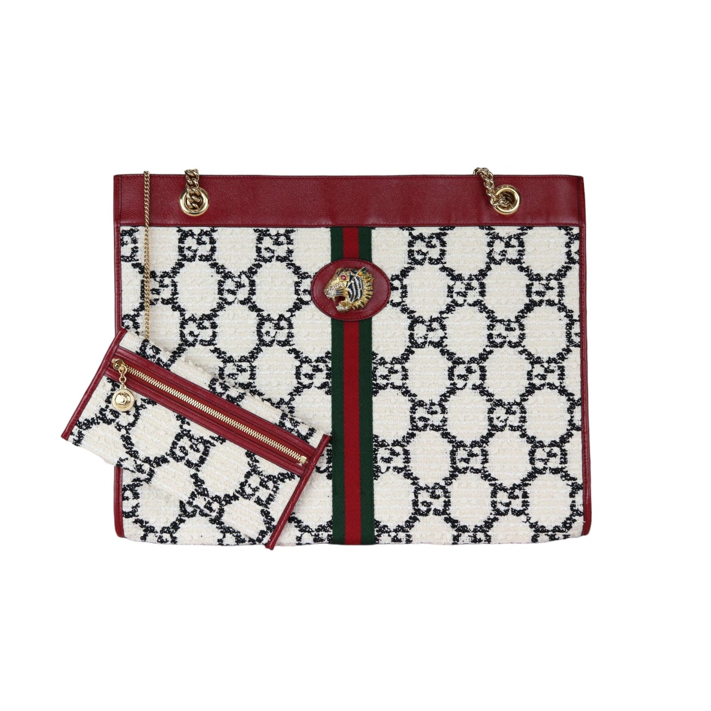 Gucci Monogram Chain Leather Tote