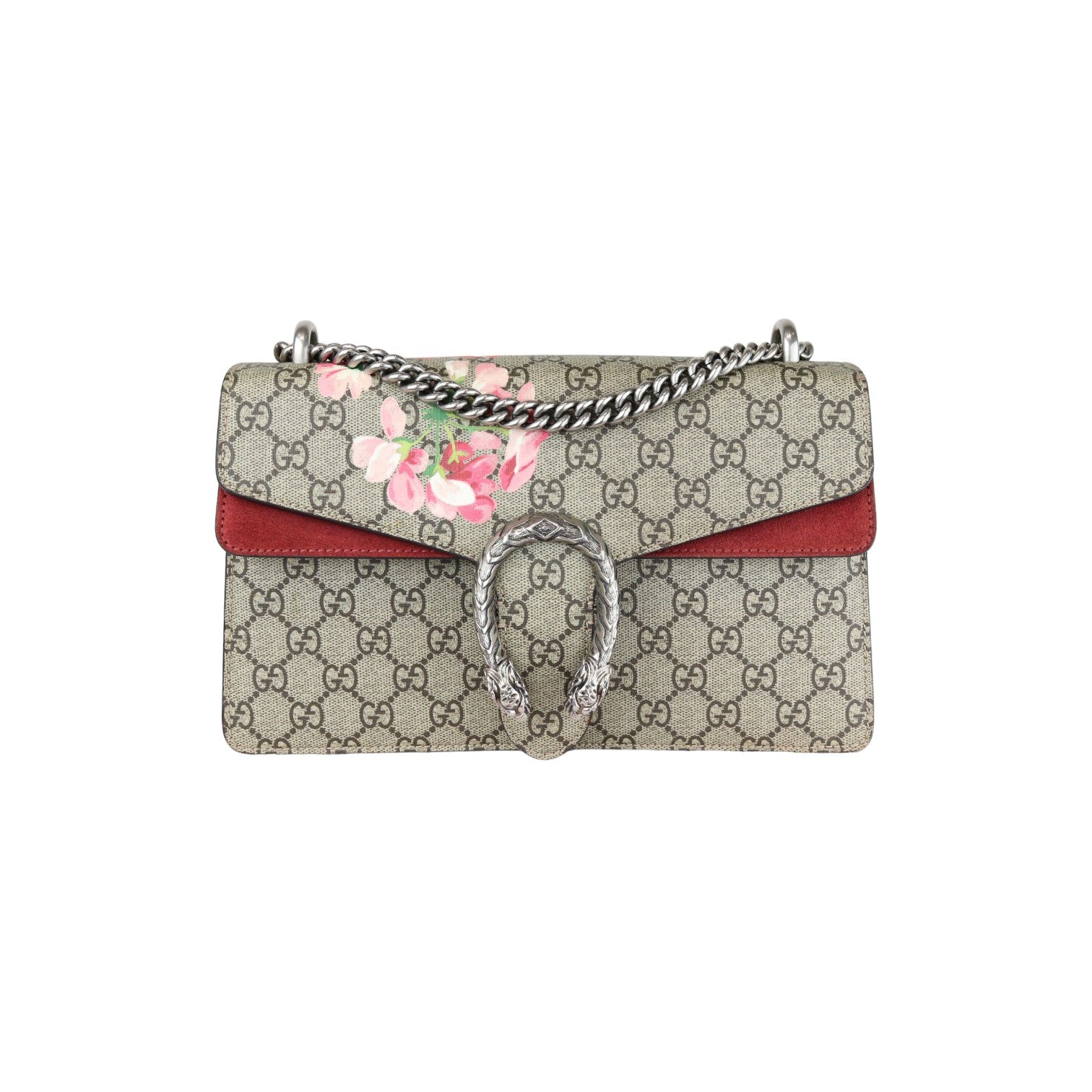 Gucci Monogram Chain Canvas Shoulder Bag
