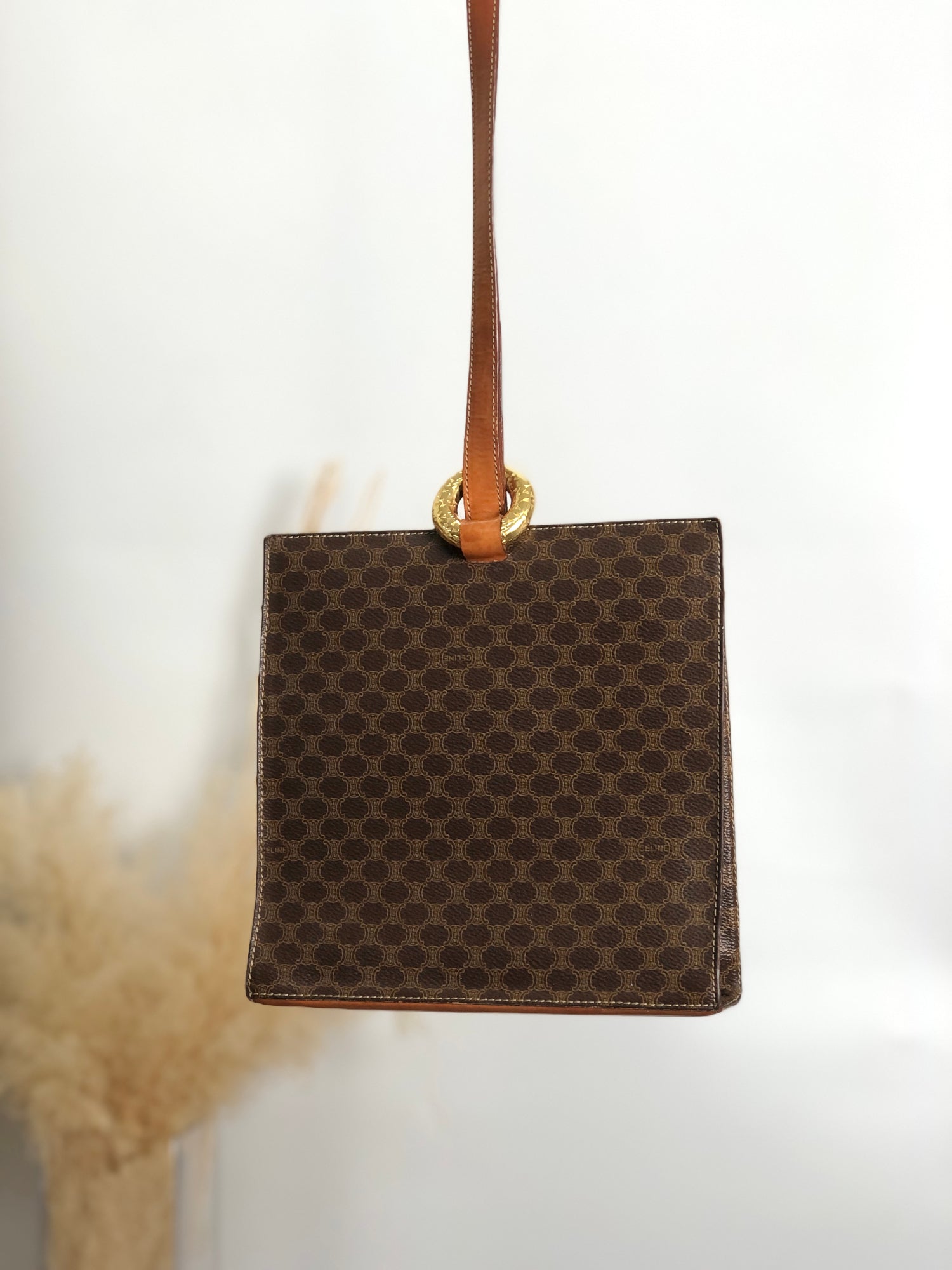 CELINE Macadam Starball Shoulder bag Brown nkgcwh