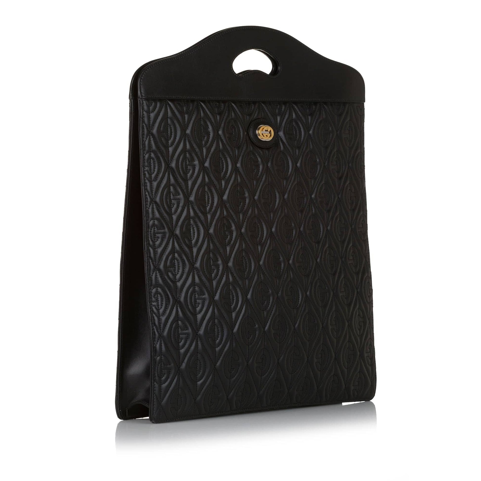 Gucci Black Leather Quilted Shoulder Bag