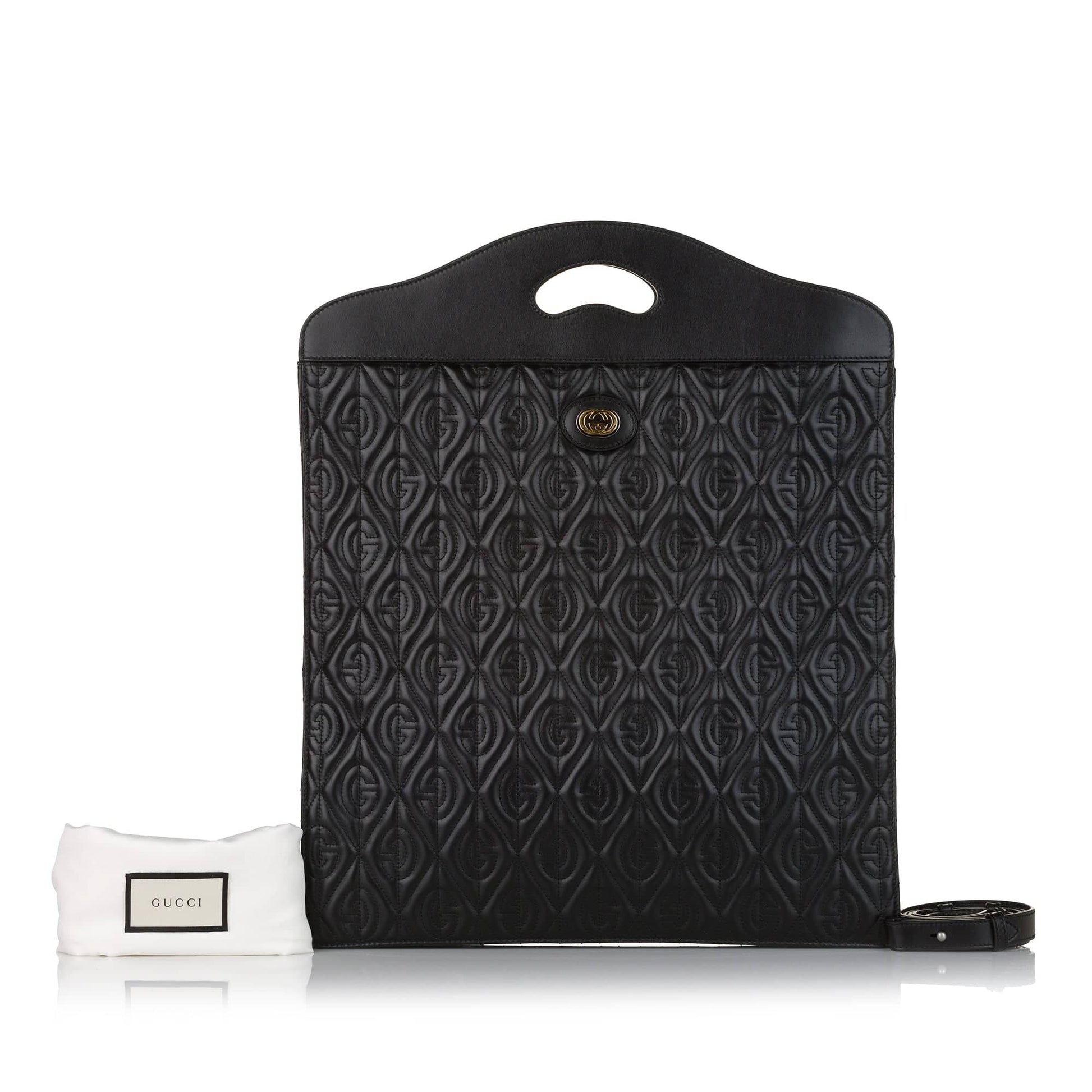Gucci Black Leather Quilted Shoulder Bag