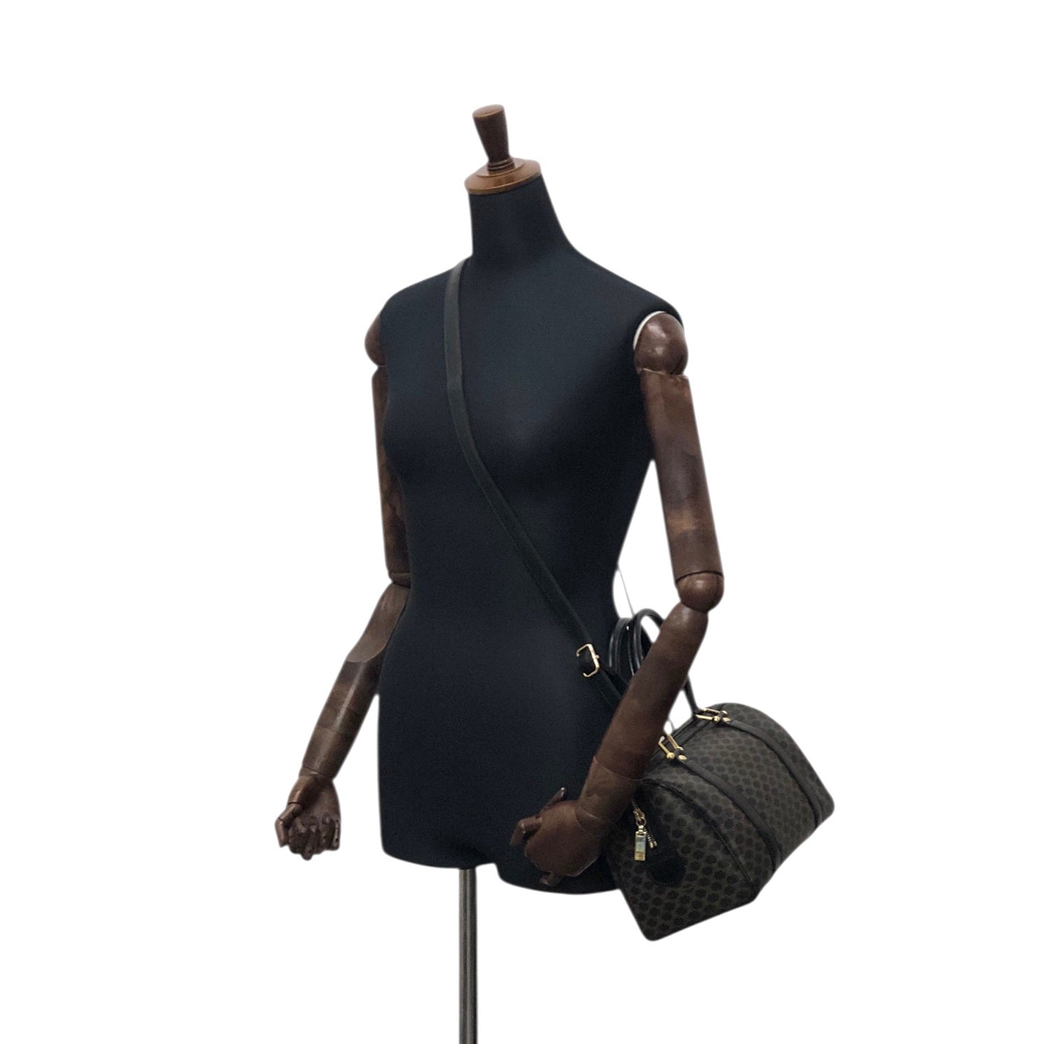 CELINE Macadam Two-way Small Boston bag Shoulder bag Black 5umhds
