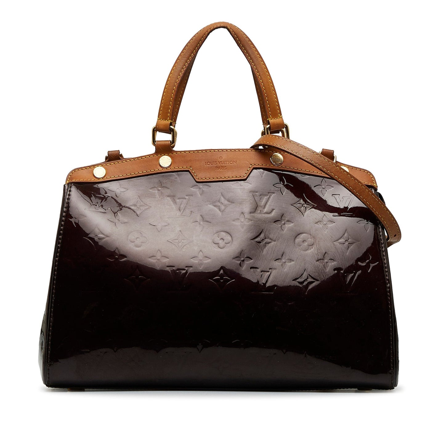 LOUIS VUITTON Monogram Vernis Brea MM Satchel Handbag