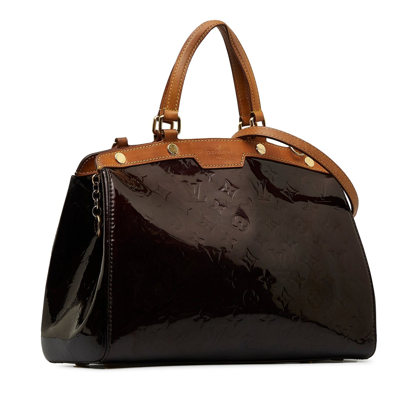 LOUIS VUITTON Monogram Vernis Brea MM Satchel Handbag