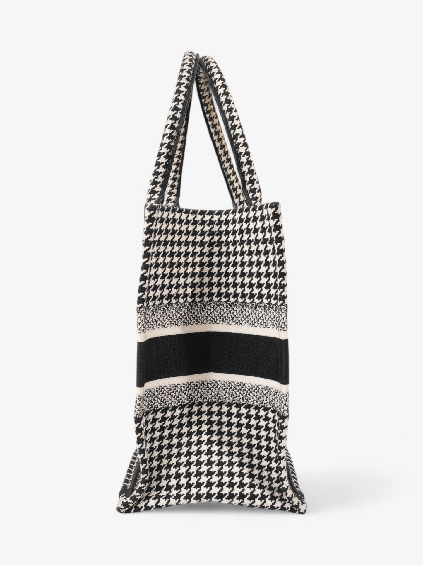 Christian Dior Book Tote Black / White Canvas Medium