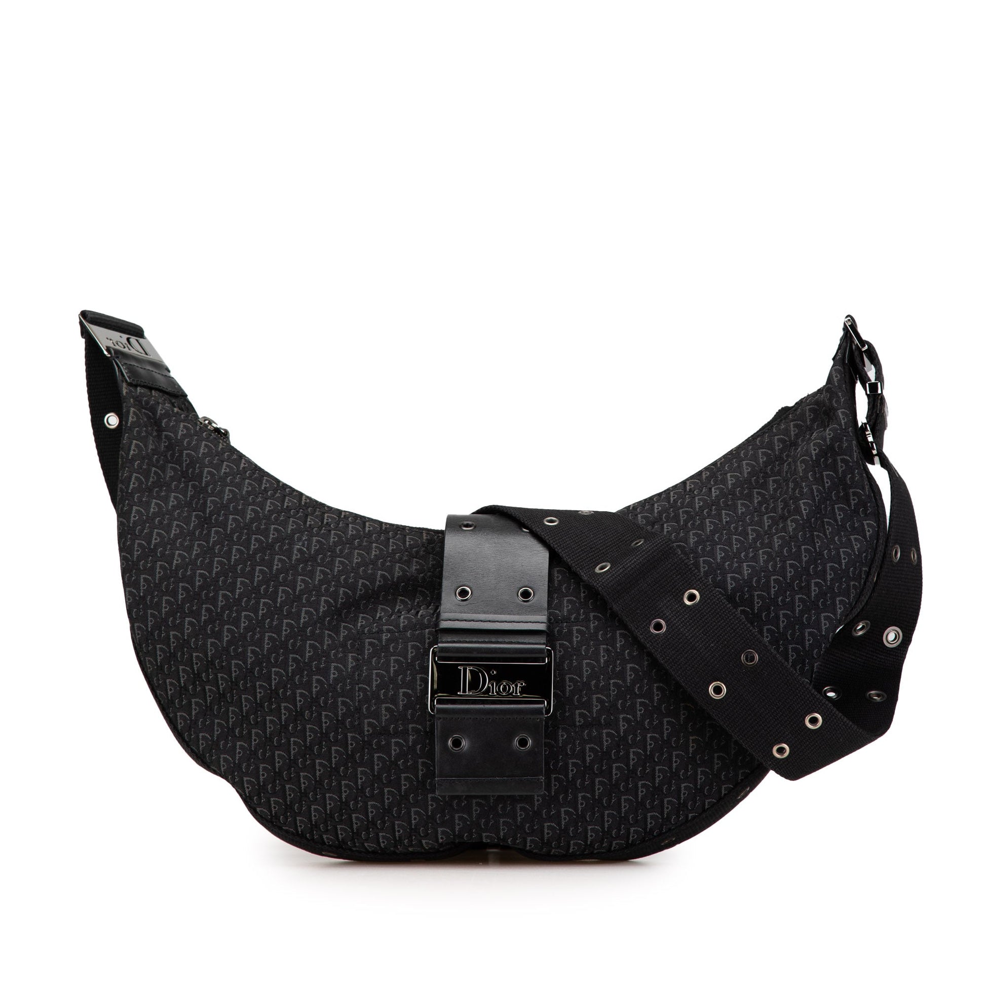 Dior Leather Canvas Shoulder Bag