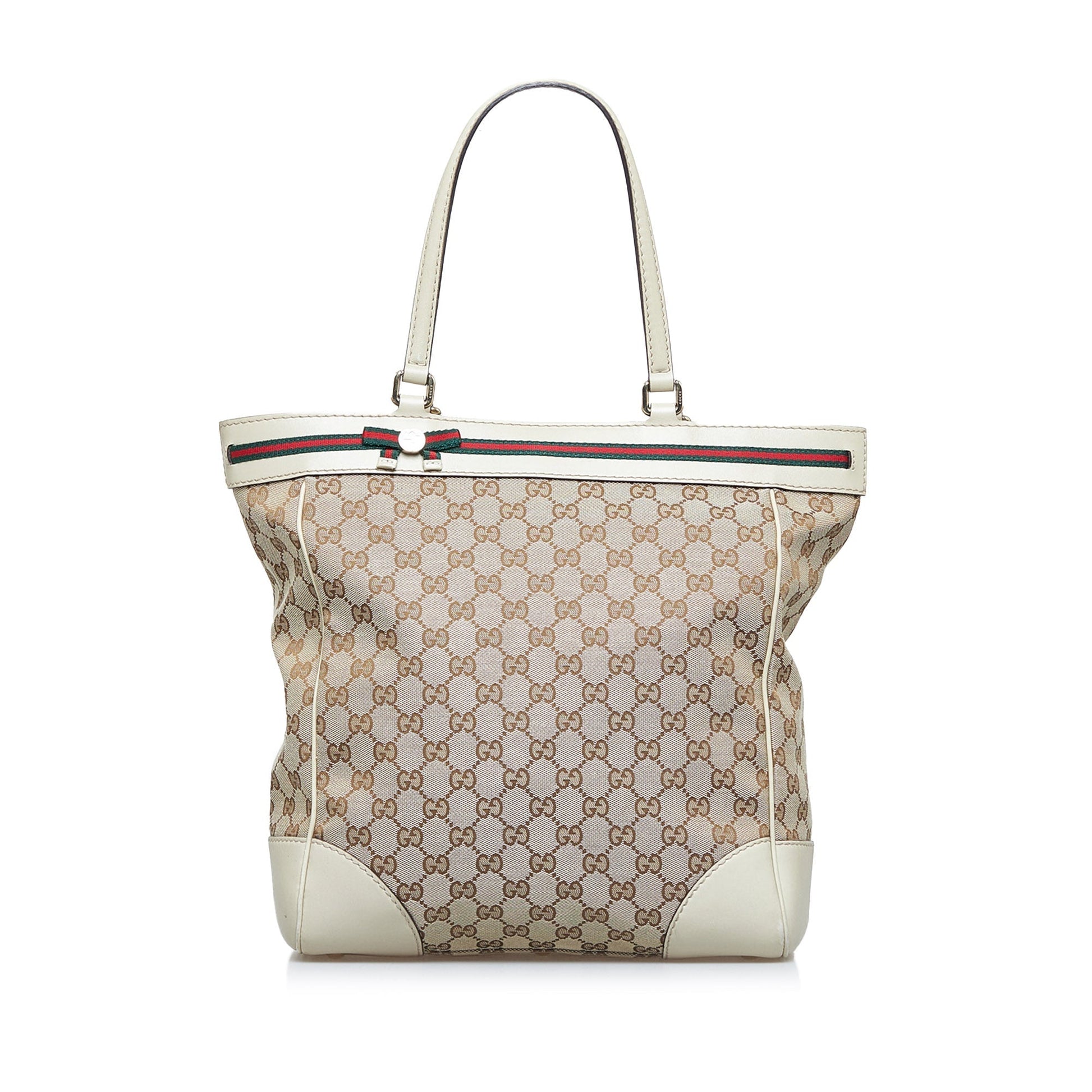 Gucci Leather Canvas Tote
