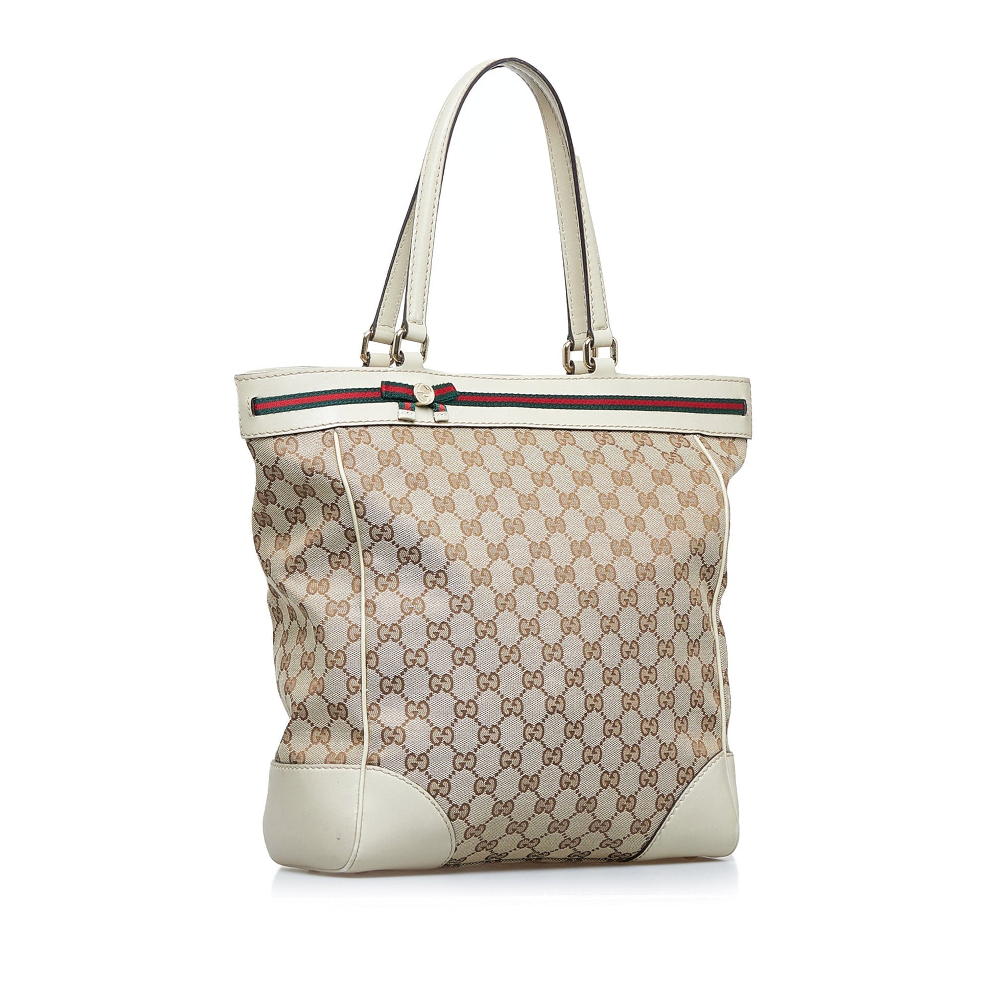 Gucci Leather Canvas Tote