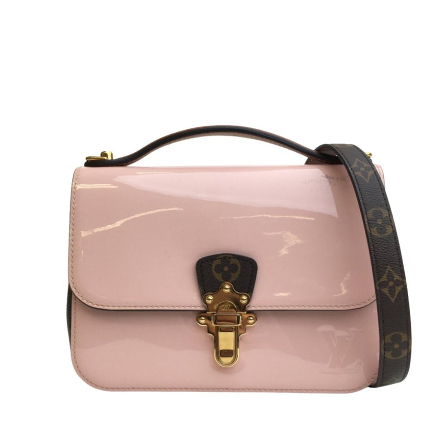 LOUIS VUITTON Vernis Miroir Cherrywood BB Satchel Handbag