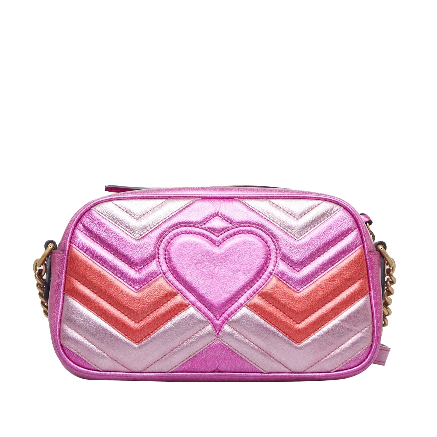 Gucci GG Marmont Leather Metallic Crossbody