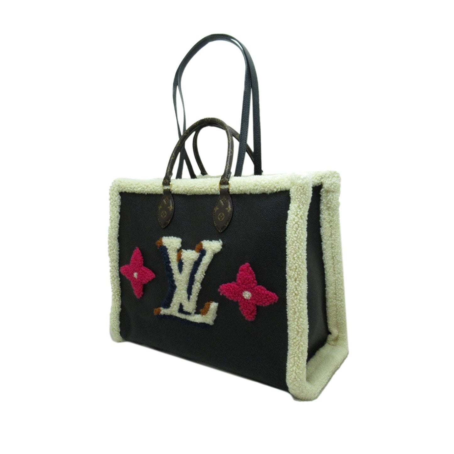 Louis Vuitton Shearling Monogram OnTheGo GM Satchel Tote